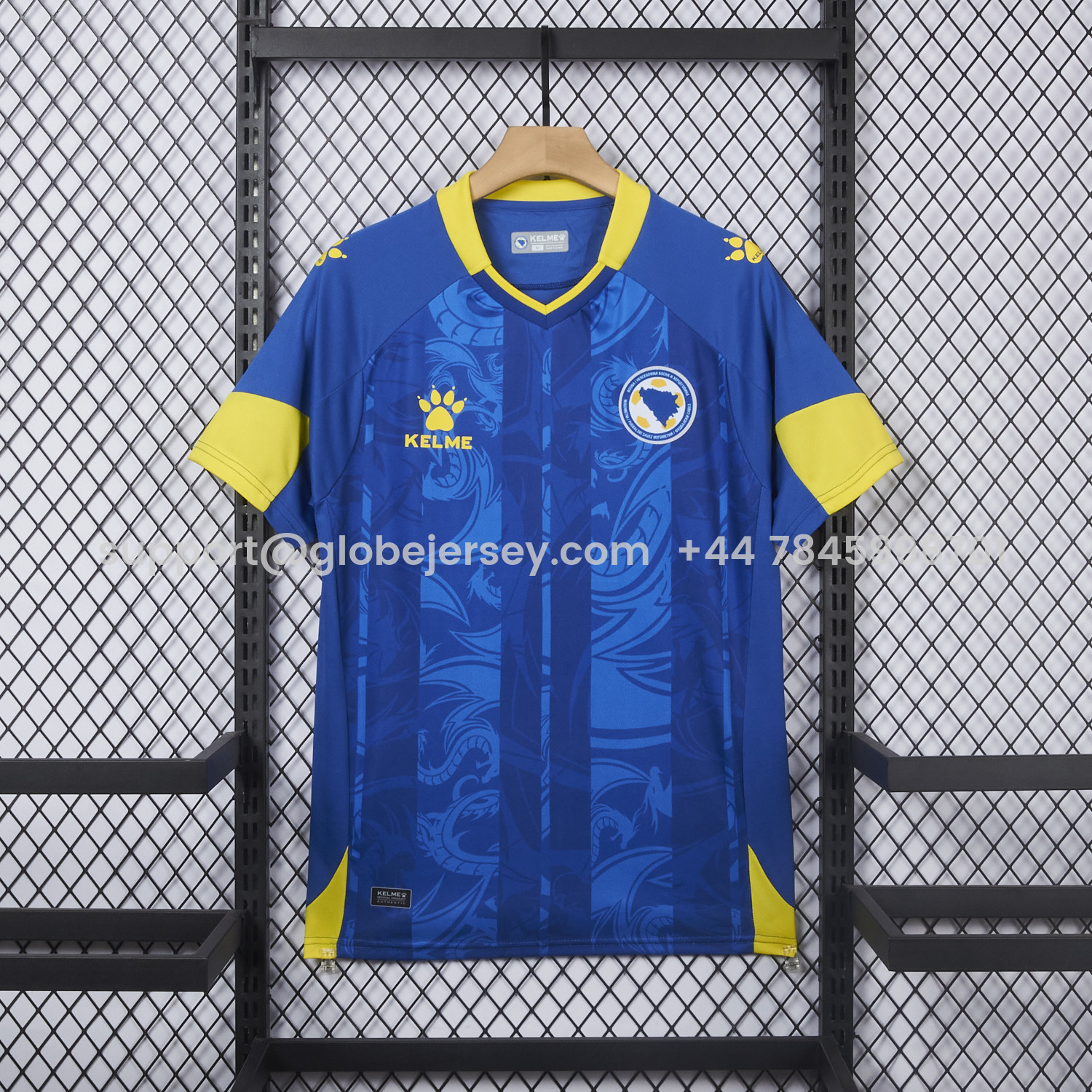 GlobeJersey-Bosnia and Herzegovina 2025 Home Jersey - Fans Version