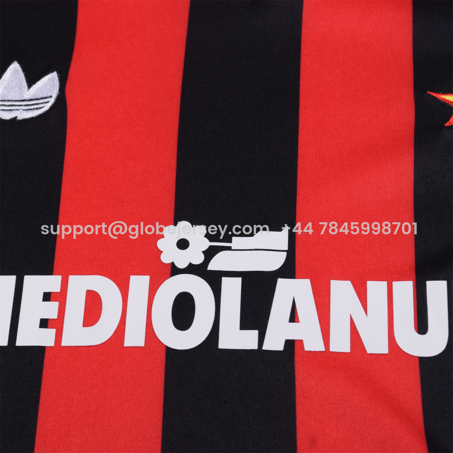 GlobeJersey-Retro AC Milan 1990-91 Home Kids Kit