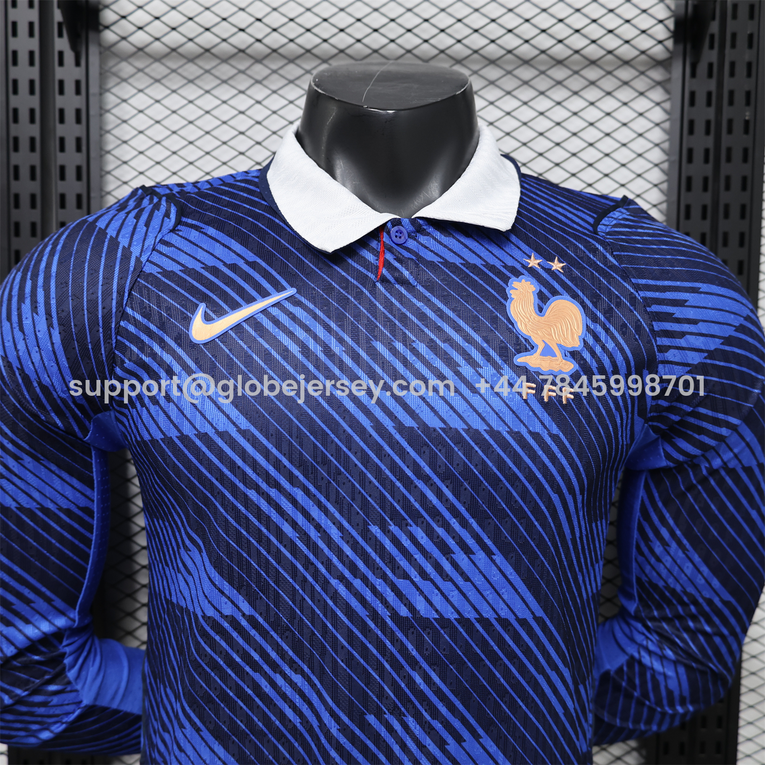 GlobeJersey-France 2026 Home Long Sleeves Jersey - Player Version