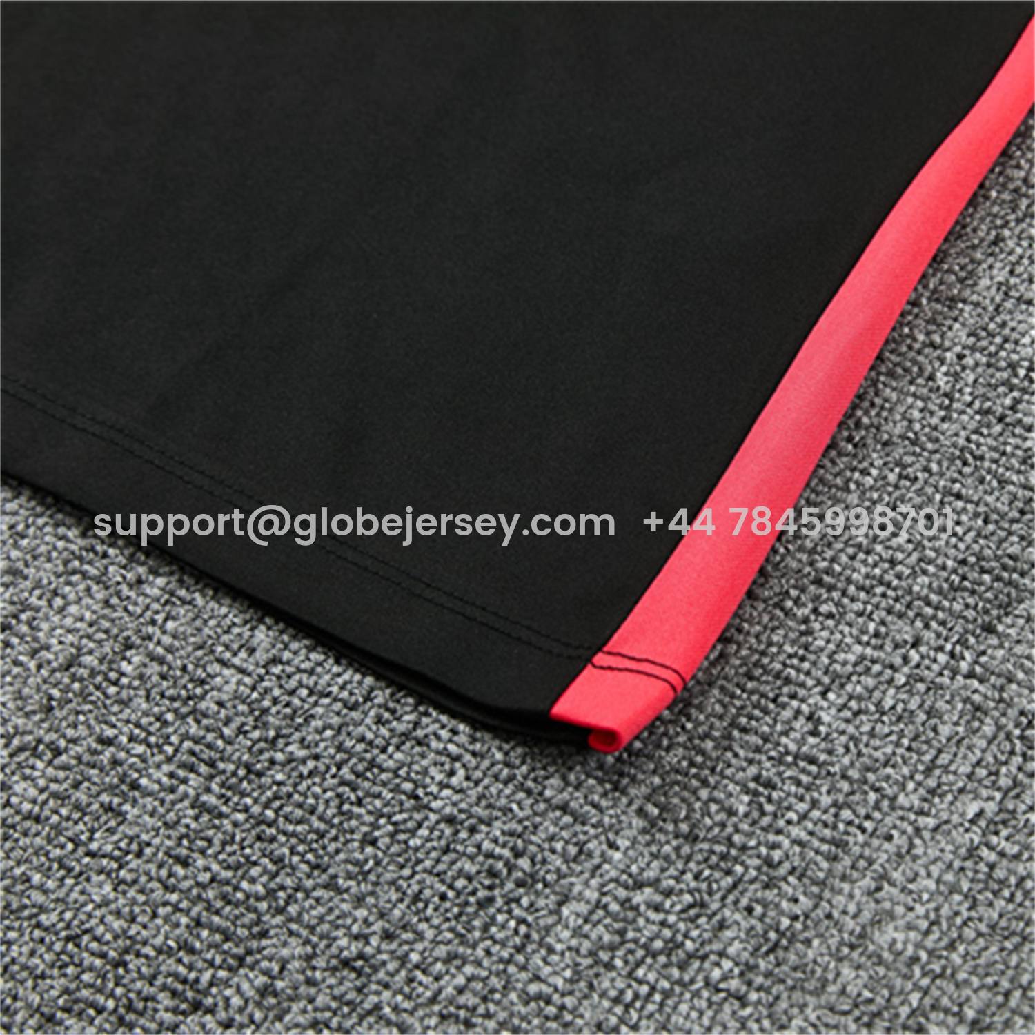 GlobeJersey-Brazil X JD 2026 Long Sleeves Training Set - Black Top And Black Orange Pants