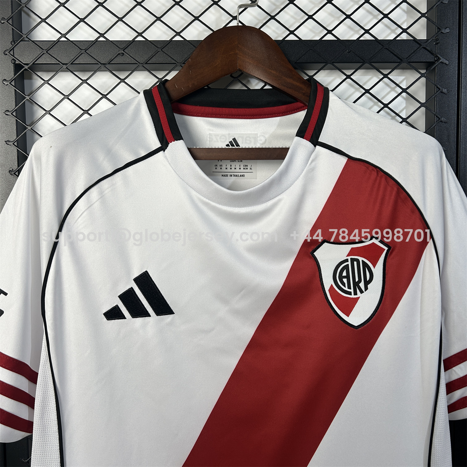 GlobeJersey-River Plate 25-26 Home Unsponsored Jersey - Fans Version