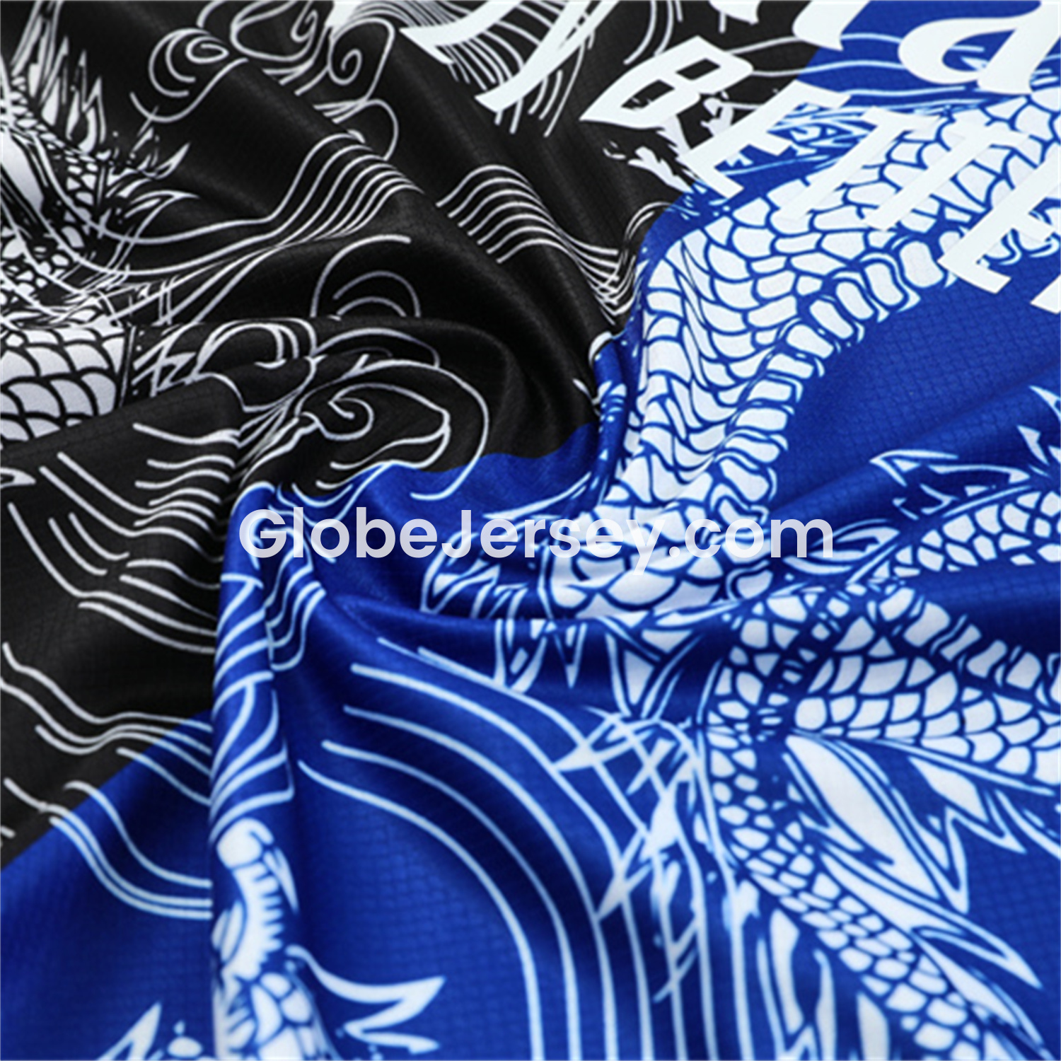 GlobeJersey-Real Madrid 25-26 Short-Sleeve Training Set - Blue Black Dragon Top & Black Shorts