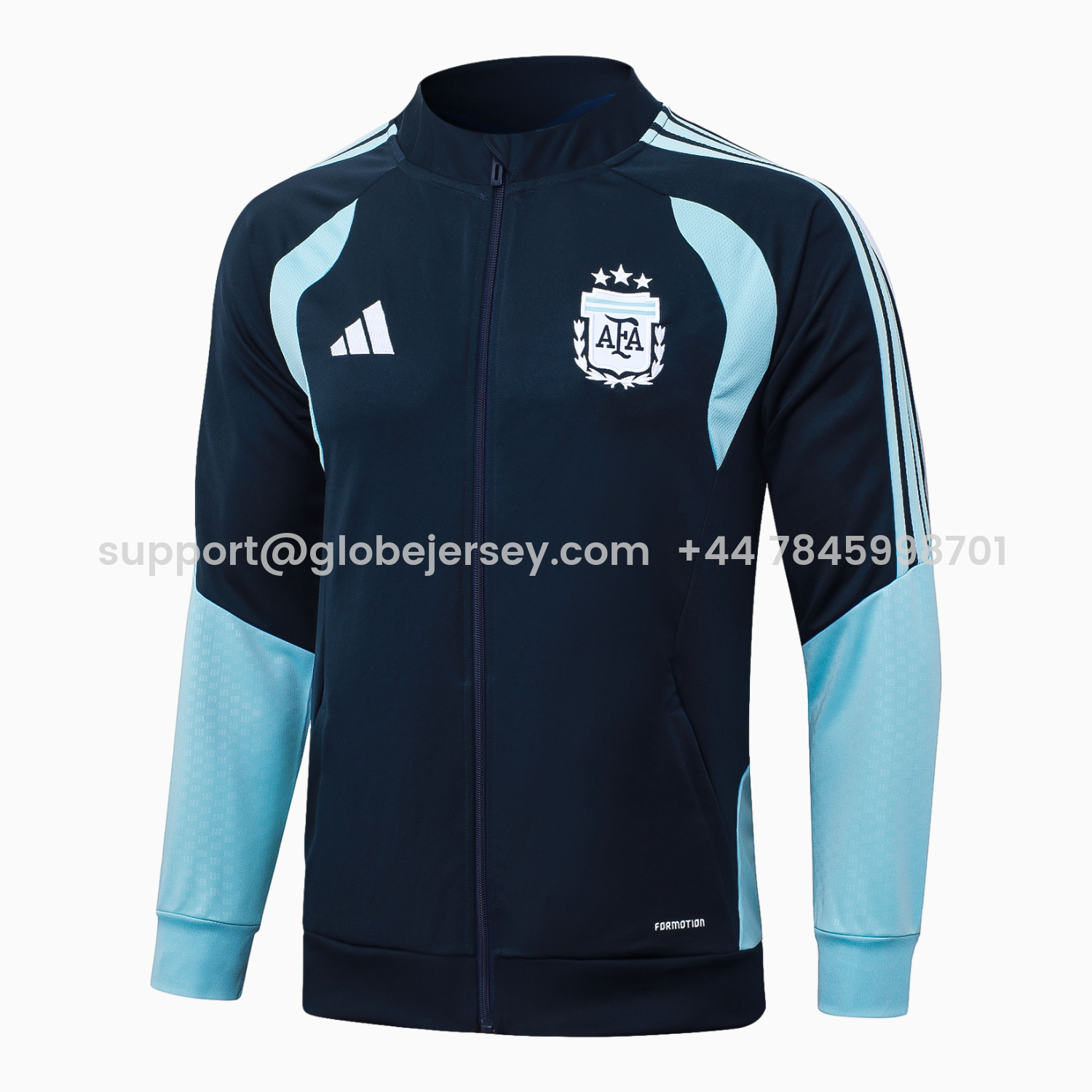 GlobeJersey-Argentina 25-26 Windbreaker Training Set - Dark Blue Top and Pants