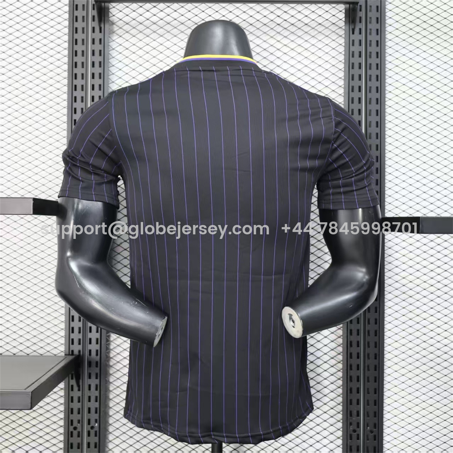 GlobeJersey-Manchester United 25-26 Trefoil Purple Lines Black Travel Jersey - Player Version