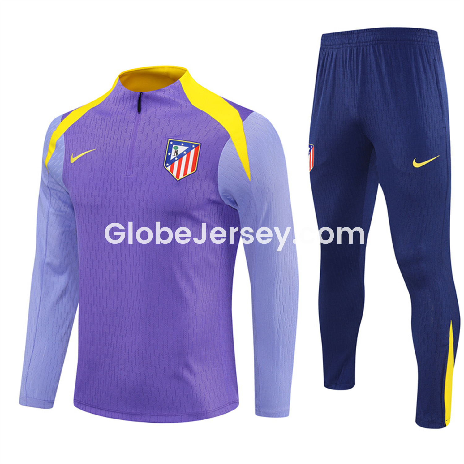 GlobeJersey-Atletico Madrid 25-26 Long Sleeves Training Set - Purple Top & Purple Pants
