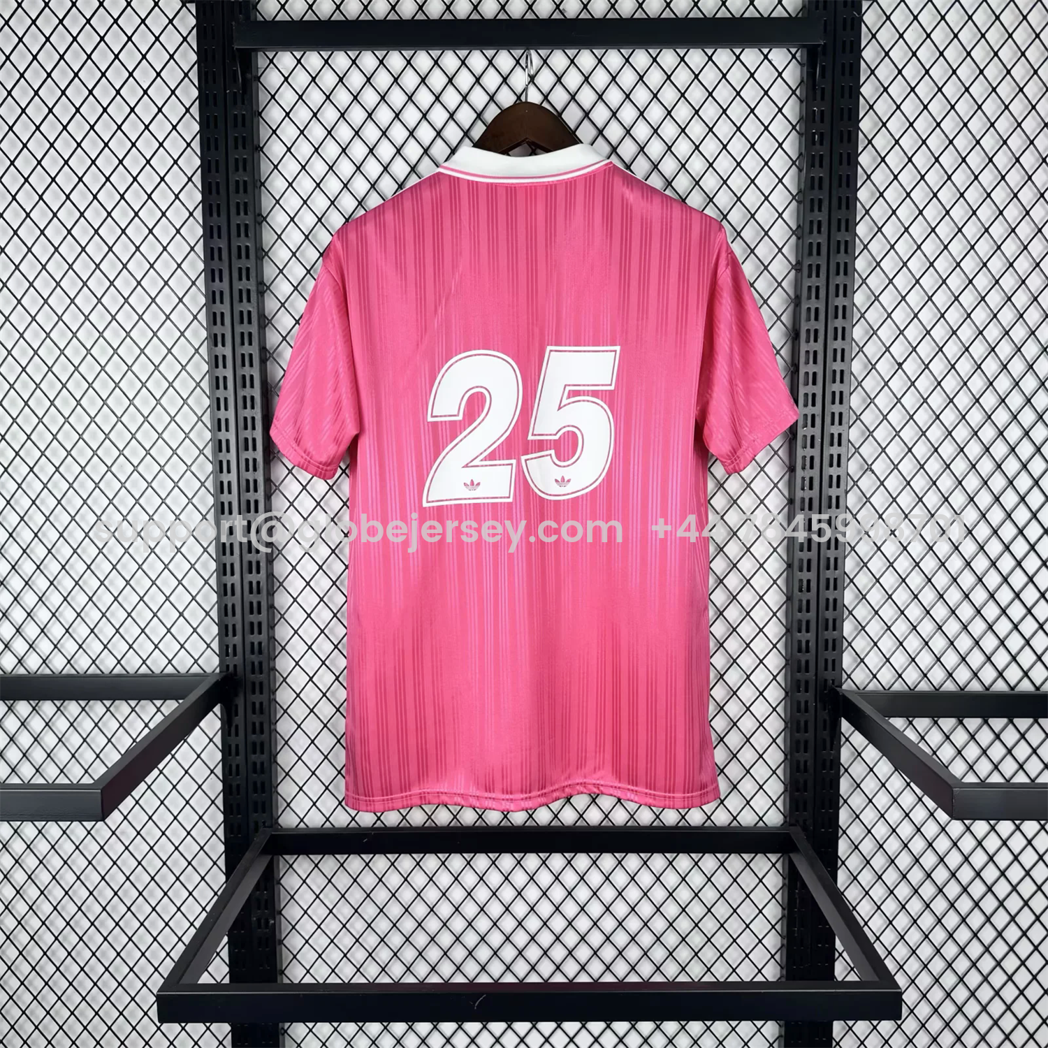 GlobeJersey-Bohemian 25-26 Oasis Originals Tour White Sponsors Pink Jersey With Number 25 - Fans Version