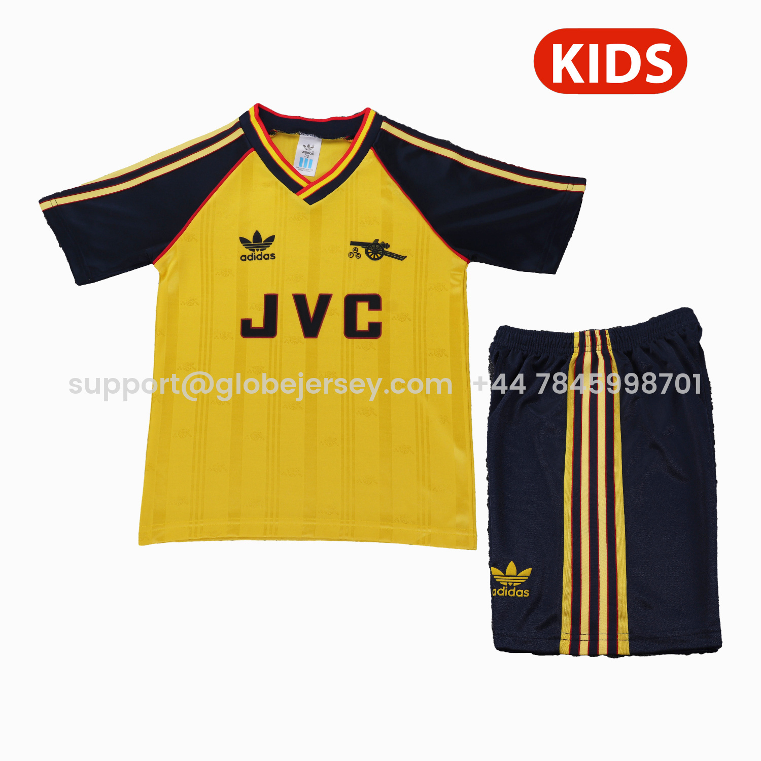 GlobeJersey-Retro Arsenal 1988-90 Away Kids Kit