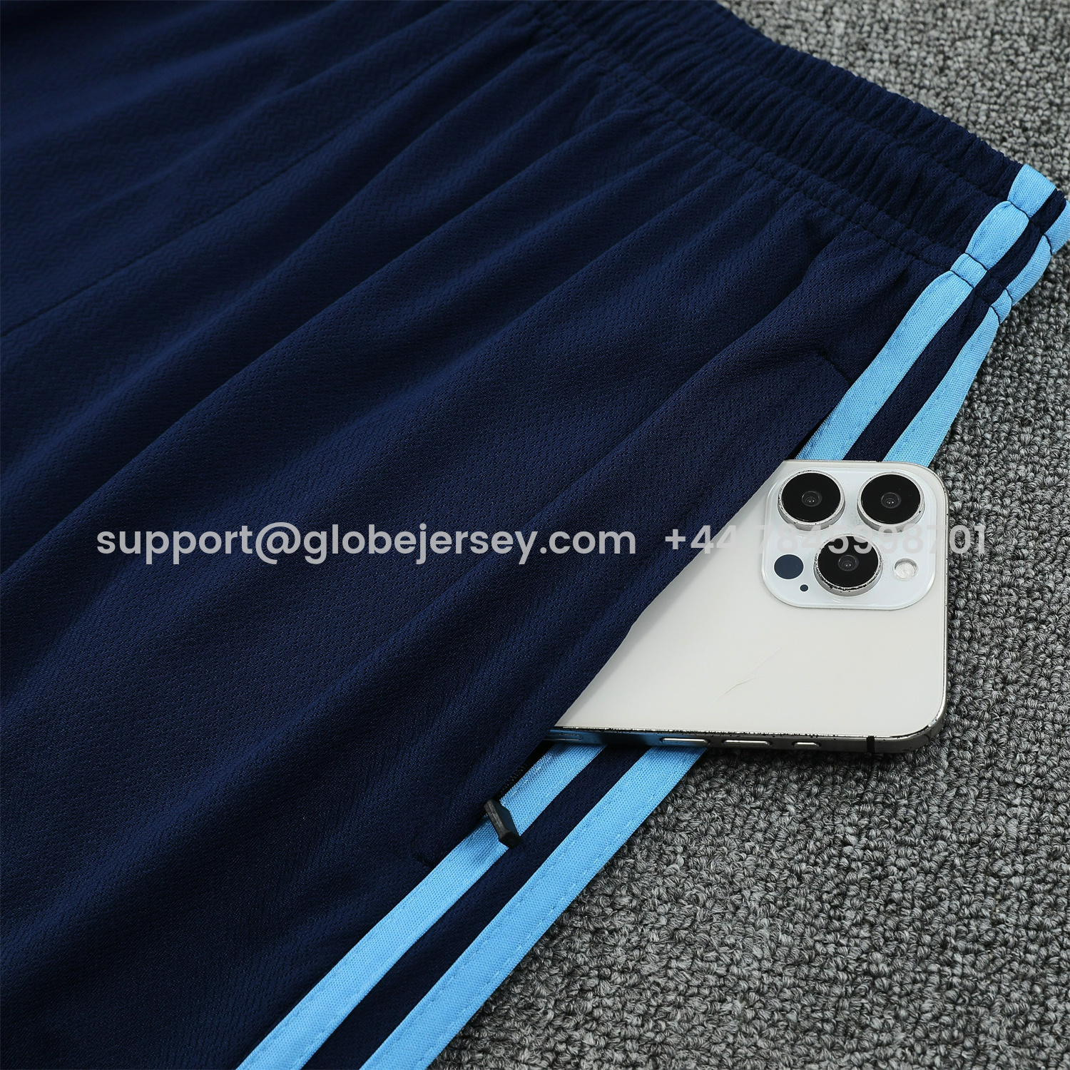 GlobeJersey-Argentina 25-26 Short-Sleeve Training Set - Deep BlueTop & Deep Blue Shorts