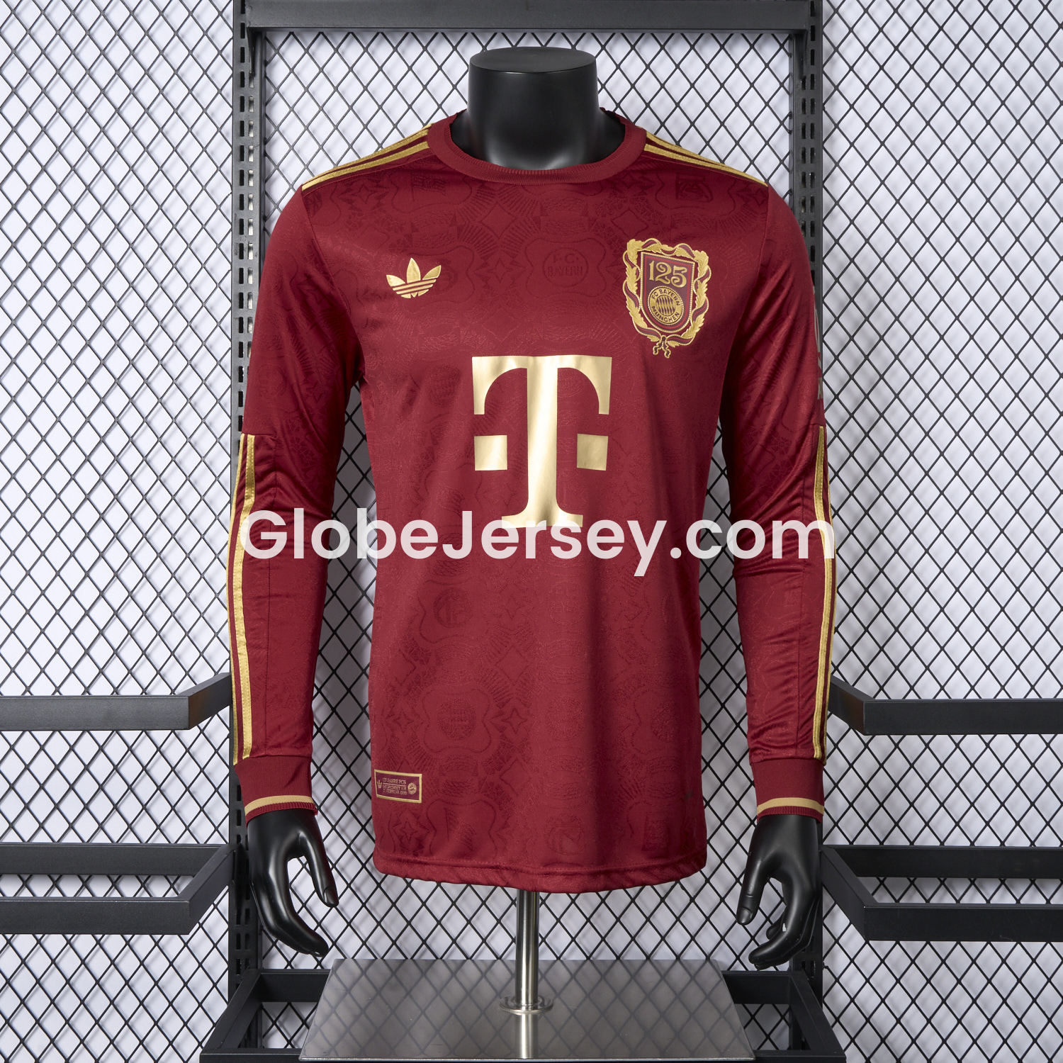 GlobeJersey-Bayern Munich 2025 125th Anniversary Long Sleeves Jersey - Player Version