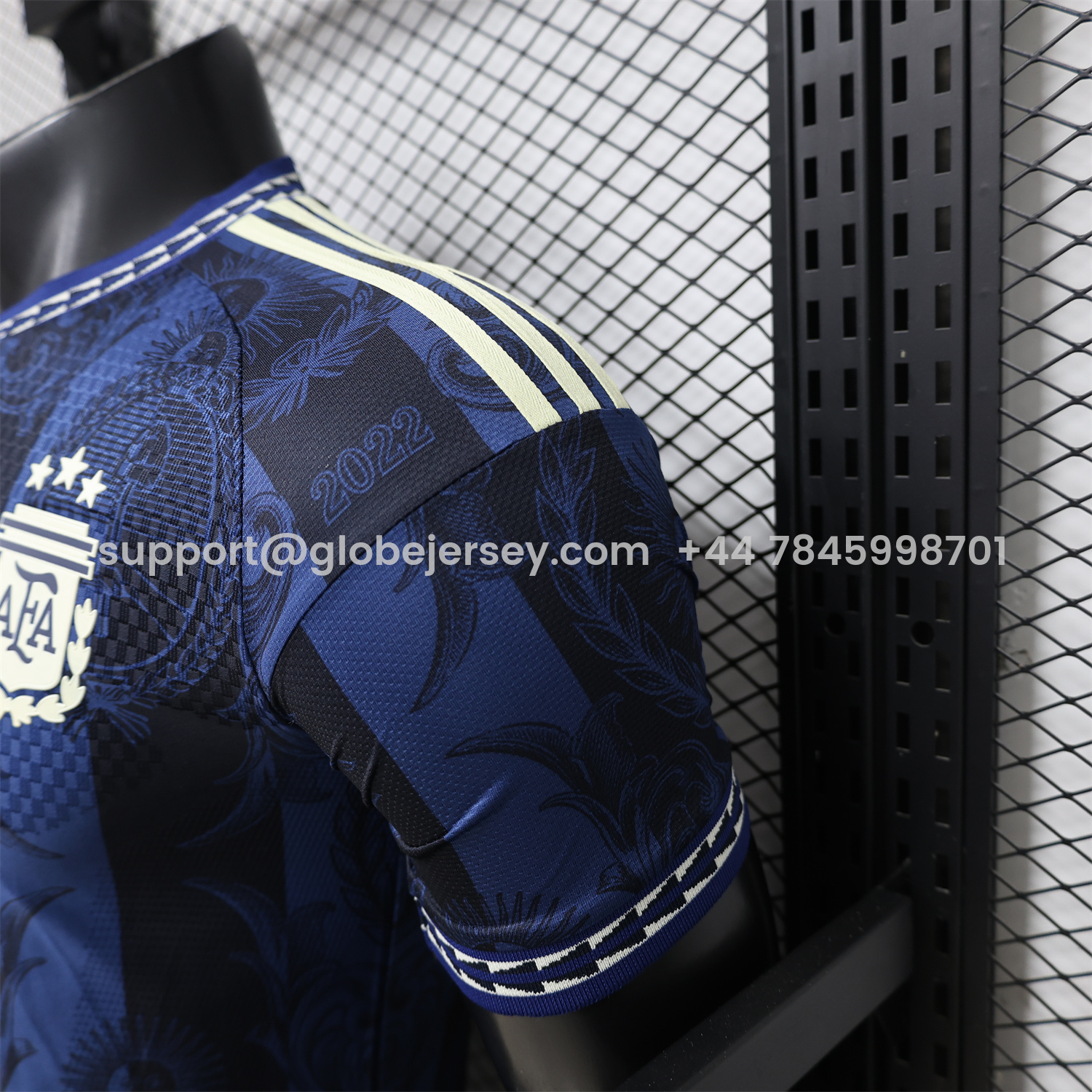 GlobeJersey-Argentina 2026 Dark Blue And Black Pattern Sun Special Edition Jersey - Player Version