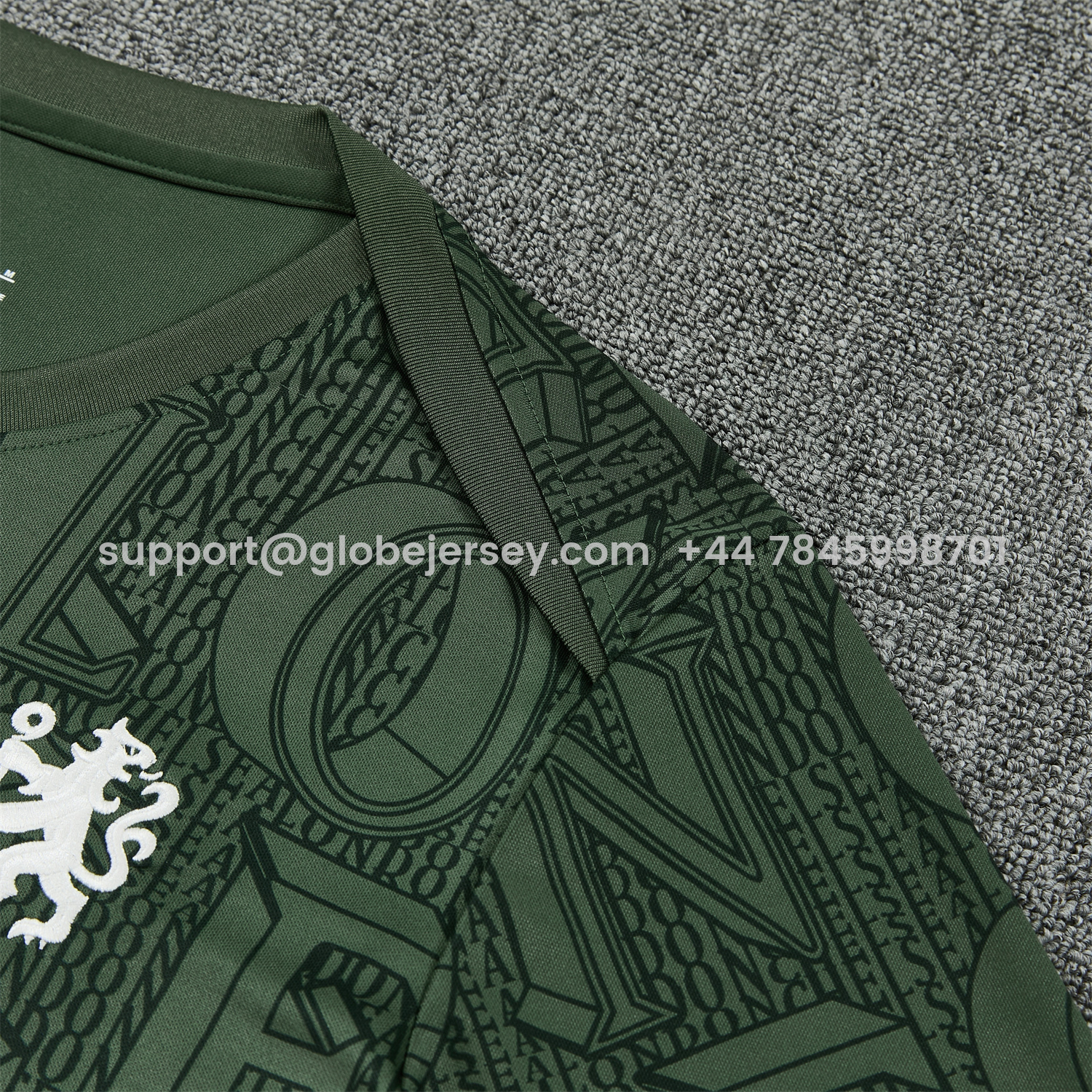 GlobeJersey-C.H.E.L.S.E.A 25-26 Short-Sleeve Training Set - Dark Green Top & Dark Green Pants