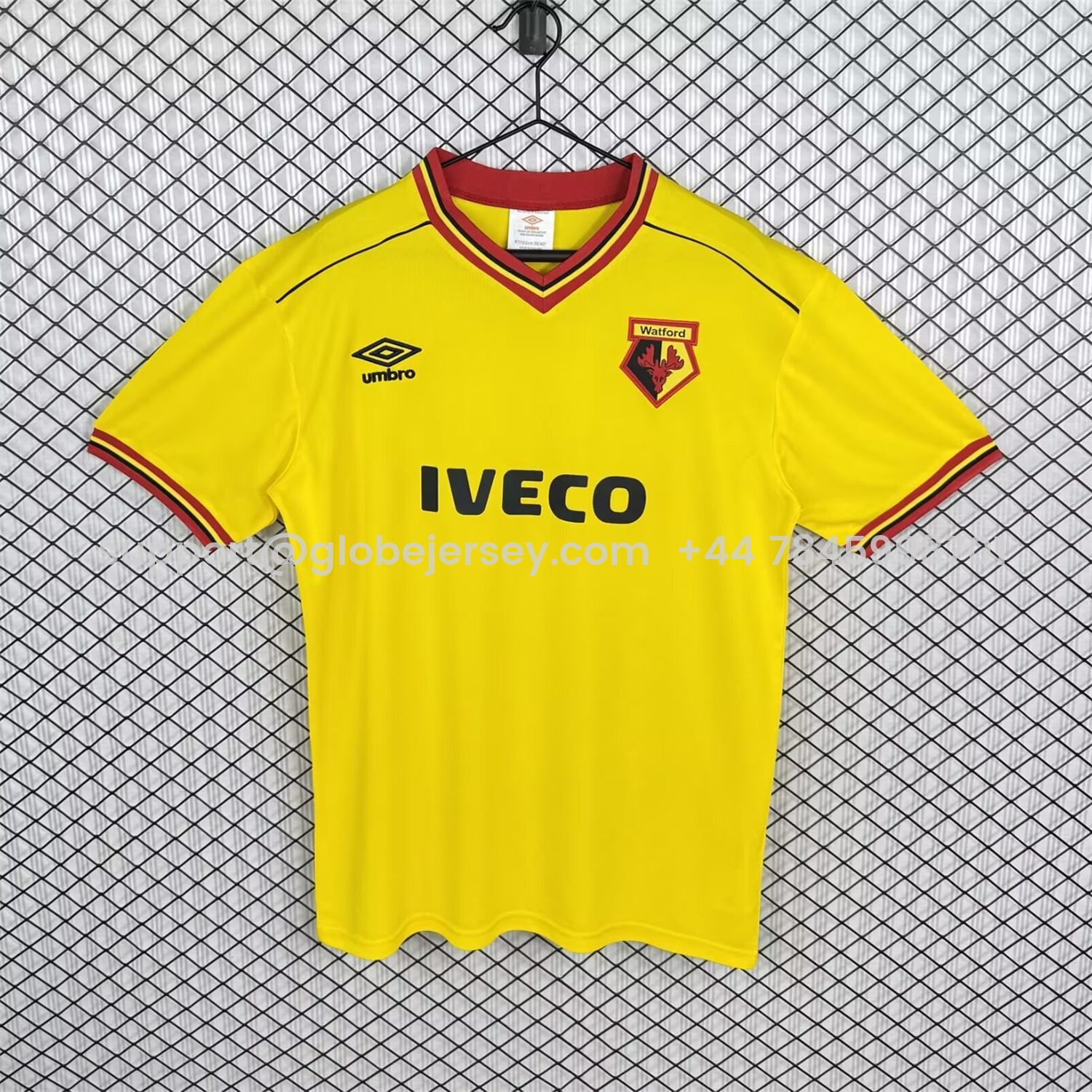 GlobeJersey-Retro Watford 1982-85 Home Jersey