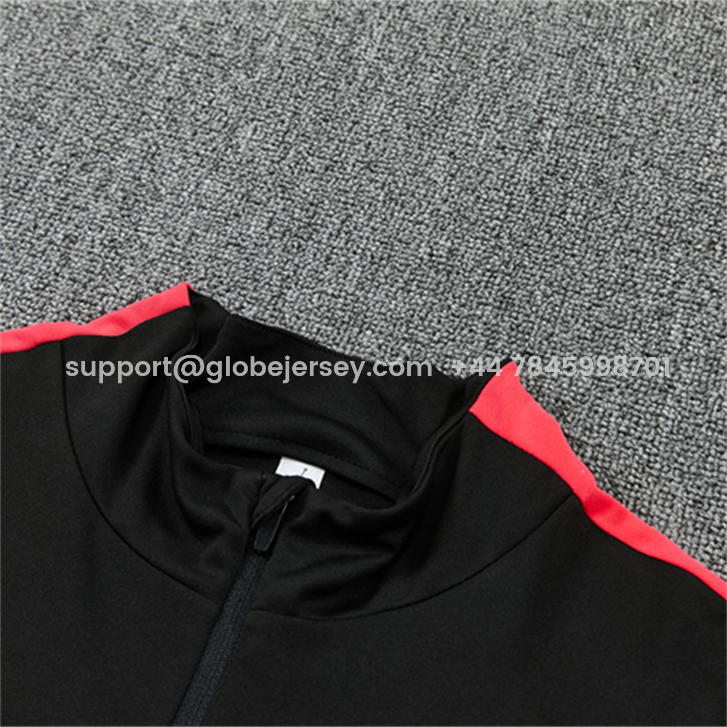 GlobeJersey-Brazil X JD 2026 Kids Long Sleeves Training Set - Black Top And Black Orange Pants