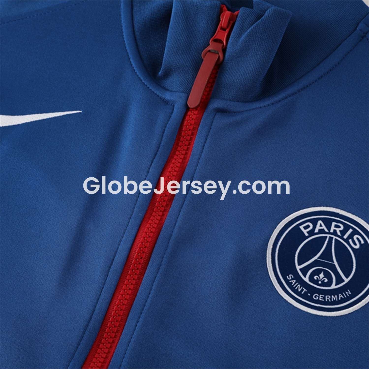GlobeJersey-Paris Saint-Germain PSG 25-26 Jacket Training Tracksuit - Blue Jackets and Pants