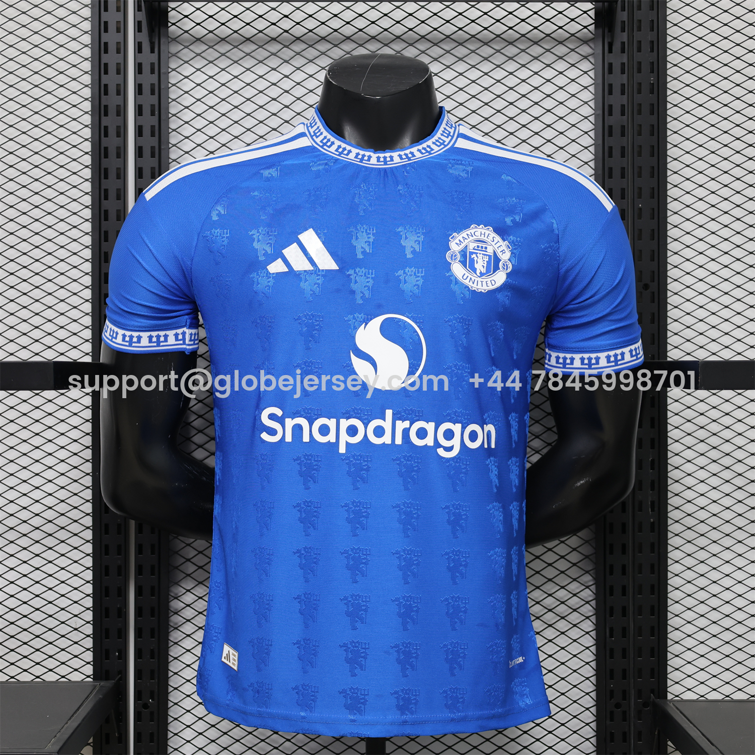 GlobeJersey-Manchester United 26-27 Retro Style Blue Jersey - Player Version