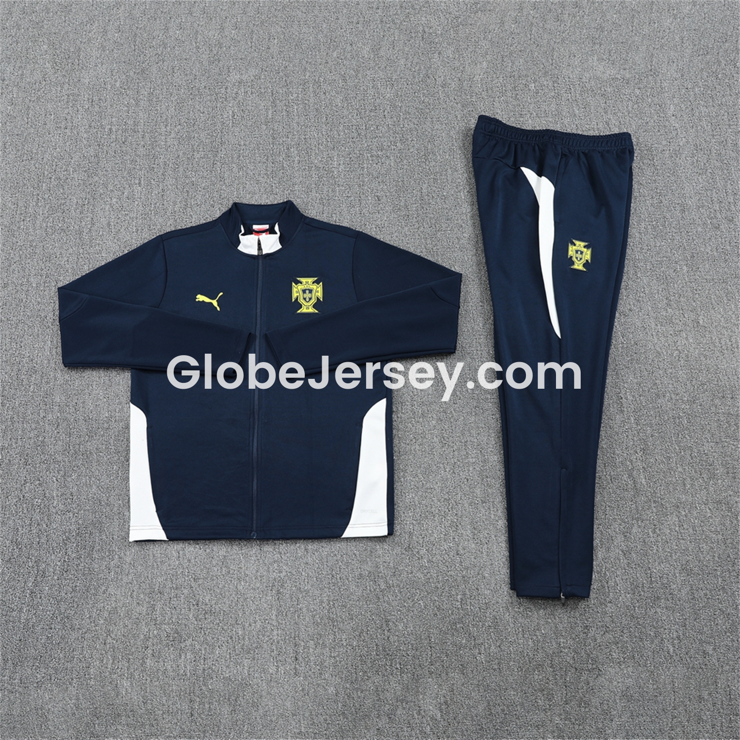 GlobeJersey-Portugal 25-26 Jacket Training Tracksuit - Deep Blue Jackets and Pants
