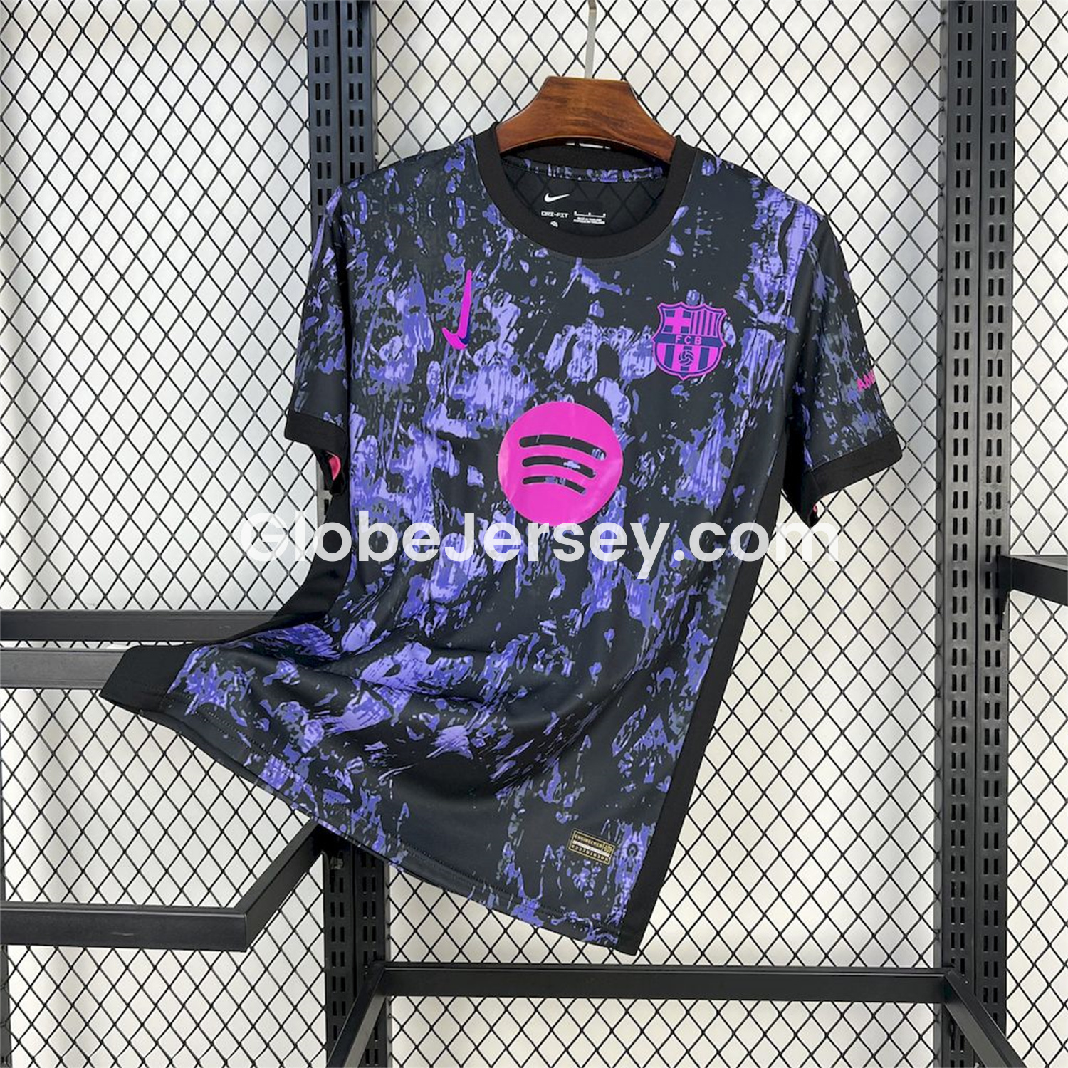 GlobeJersey-Barcelona 25-26 Purple Rock Pattern Jersey - Fans Version