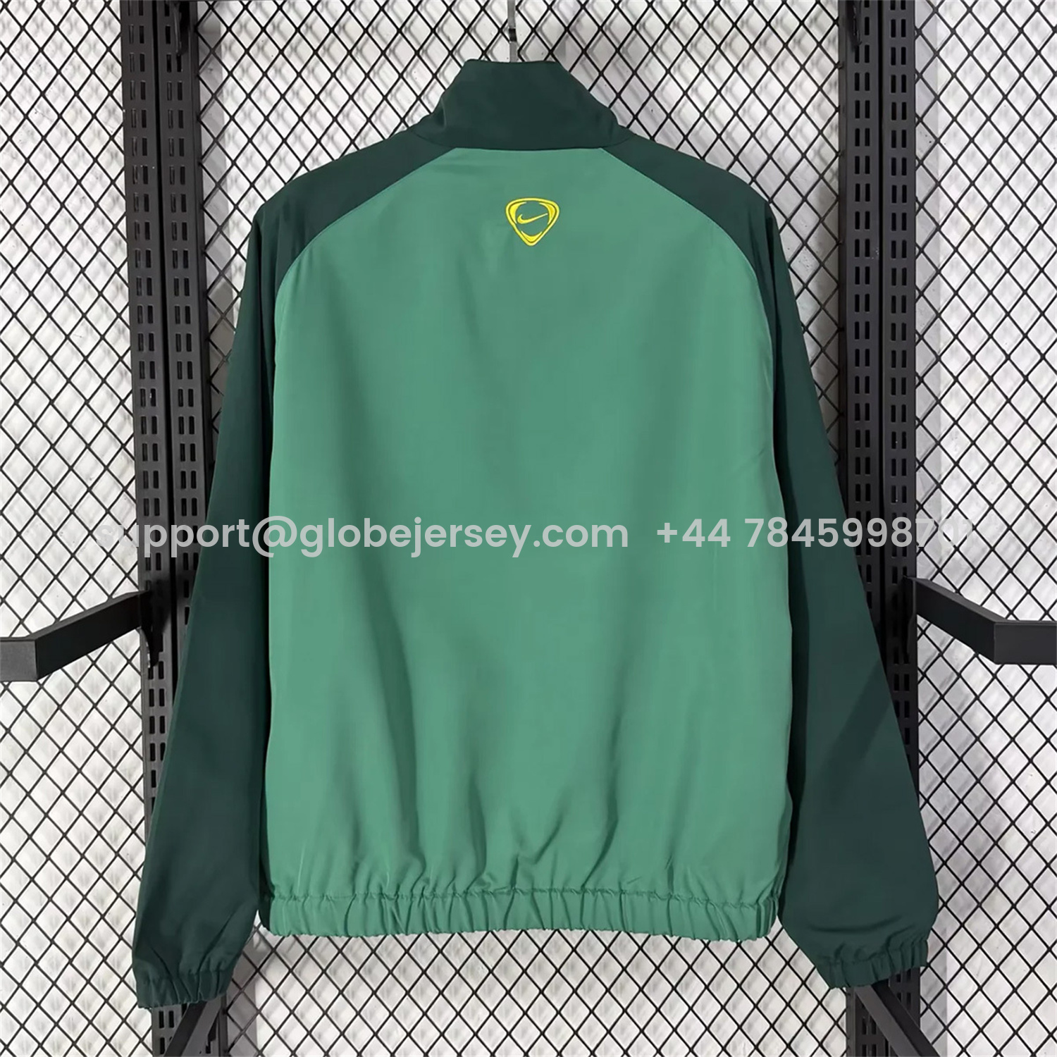 GlobeJersey-Brazil 2026 Windbreaker Jacket - Green And Yellow
