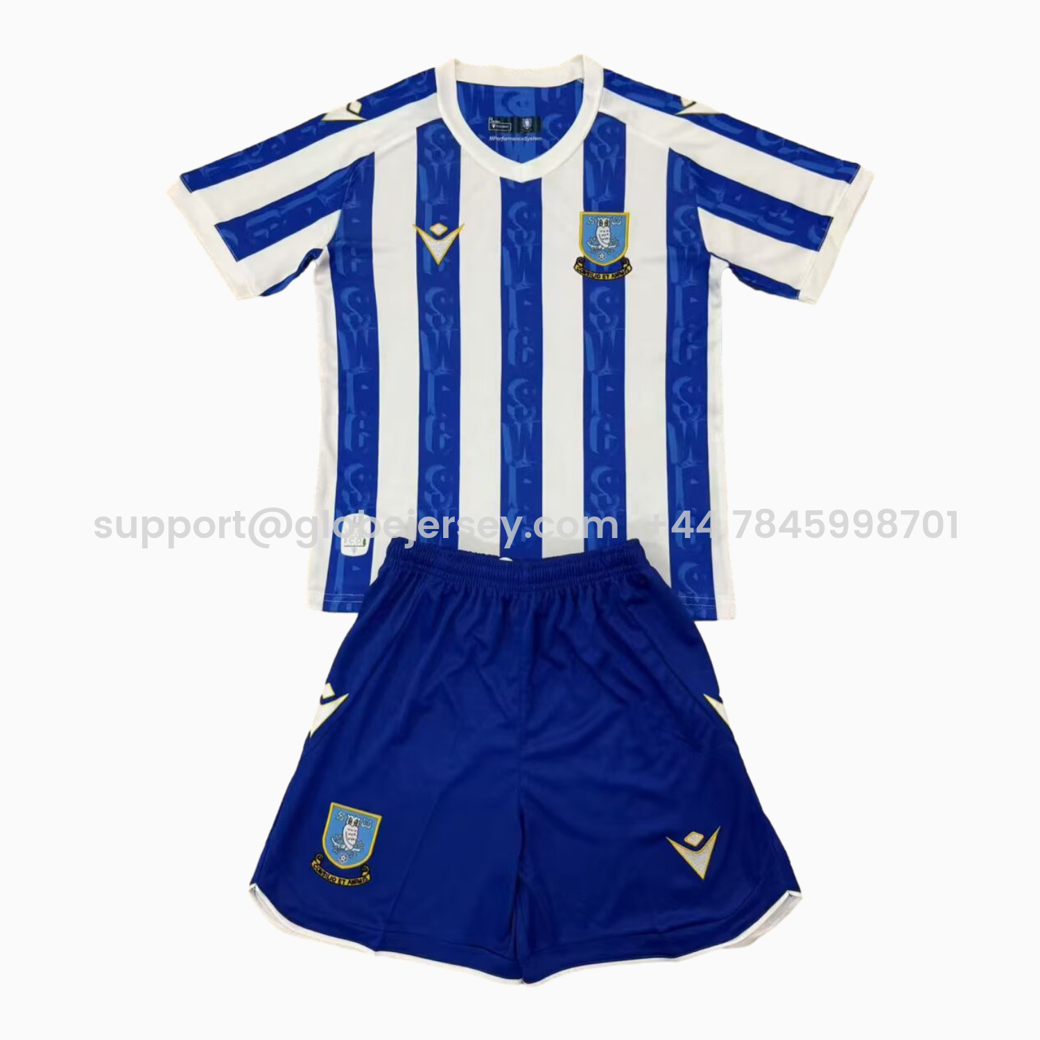 GlobeJersey-Sheffield Wednesday 25-26 Home Men's Adult Jersey Set - Fans Version