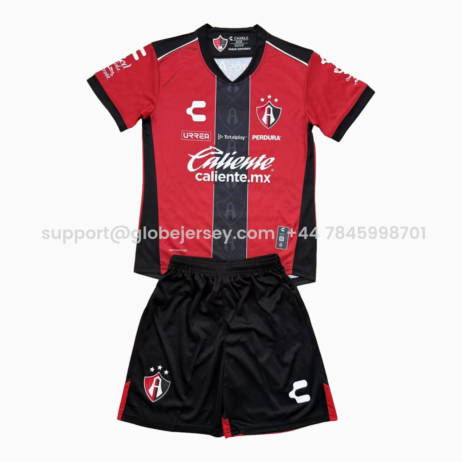 GlobeJersey-Atlas 25-26 Home Red Men's Adult Jersey Set - Fans Version