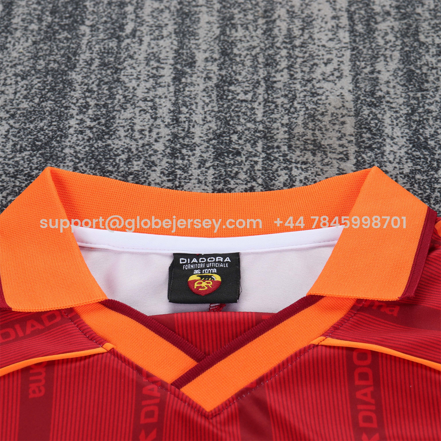 GlobeJersey-Retro Roma 1999-00 Home Kids Kit
