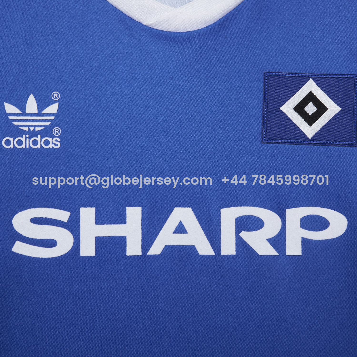 GlobeJersey-Retro Hamburger SV 1990-91 Away Blue Jersey