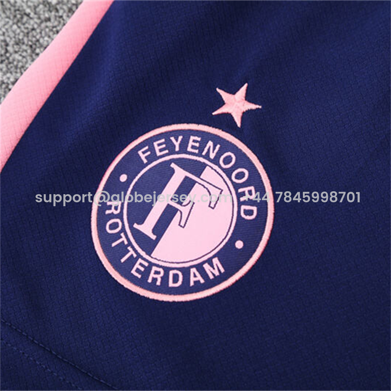 GlobeJersey-Feyenoord 25-26 Kids Short-Sleeve Training Set - Royal Blue Top & Royal Blue Shorts