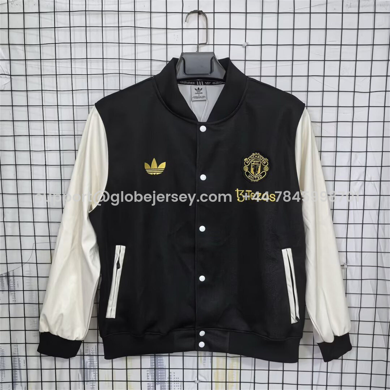 GlobeJersey-Manchester United 25-26 Windbreaker Jacket - White And Black