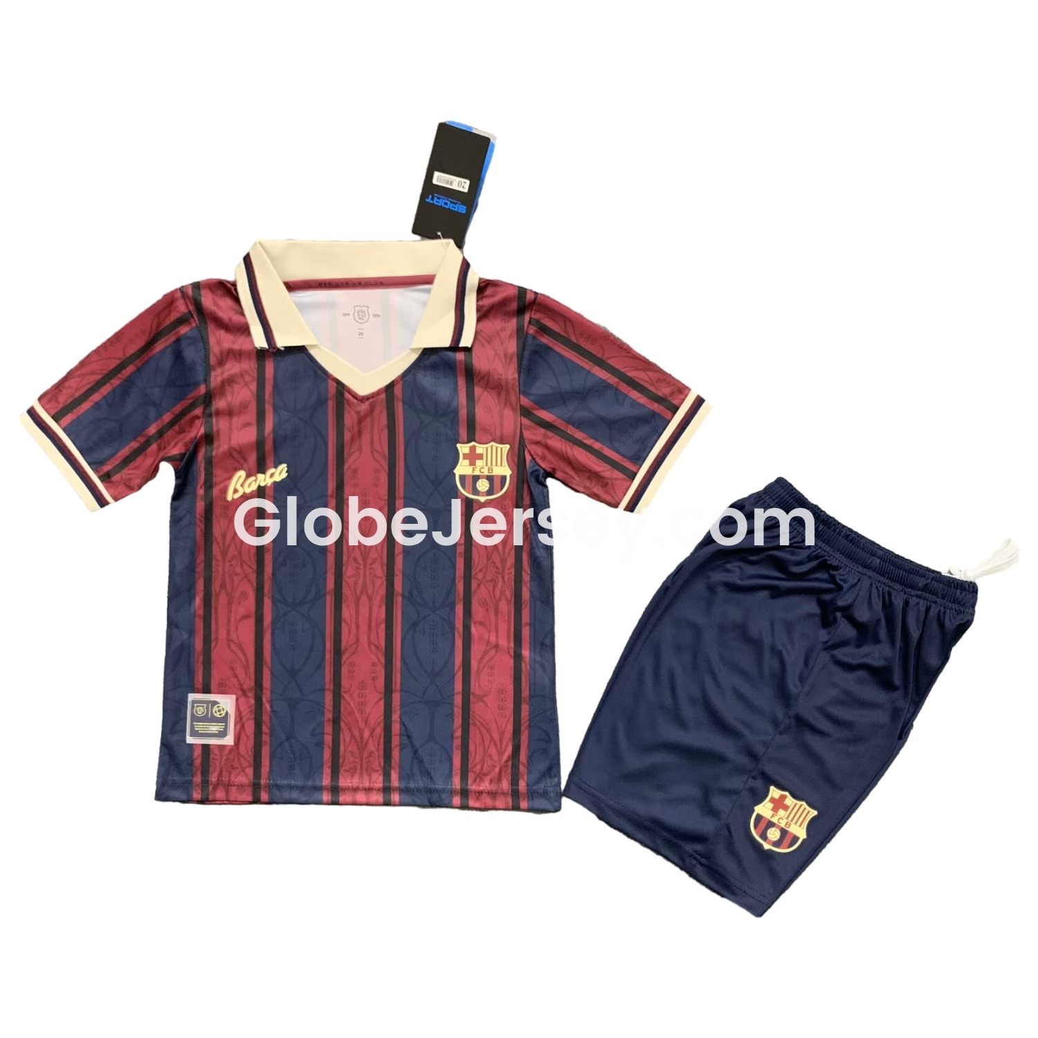 GlobeJersey-Barcelona 25-26 125th Anniversary Throwback Kids Kit
