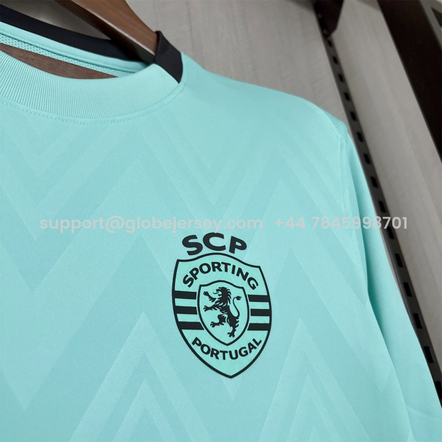 GlobeJersey-Sporting CP 25-26 Third Cyan Jersey - Fans Version