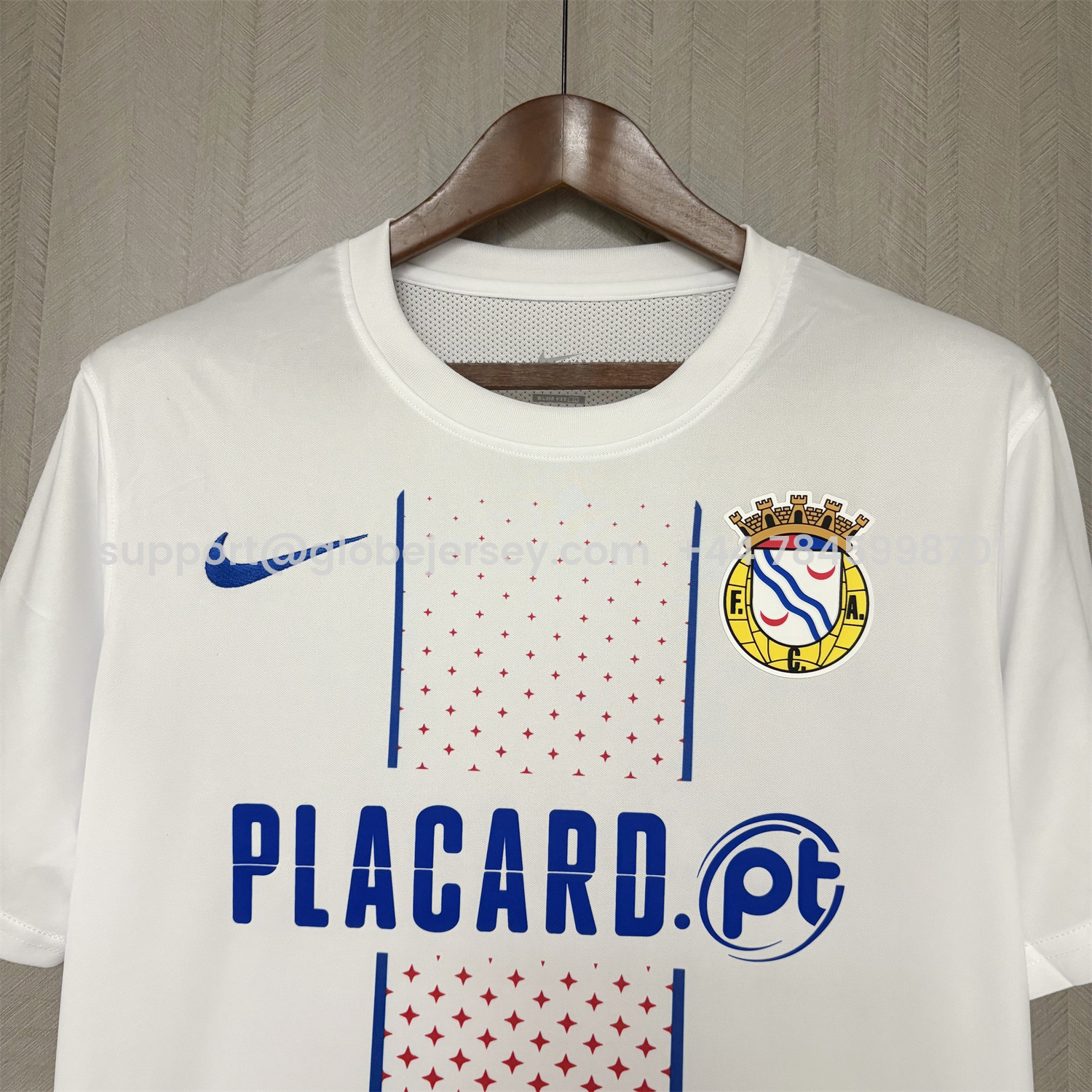 GlobeJersey-Alverca 25-26 Away White Jersey - Fans Version