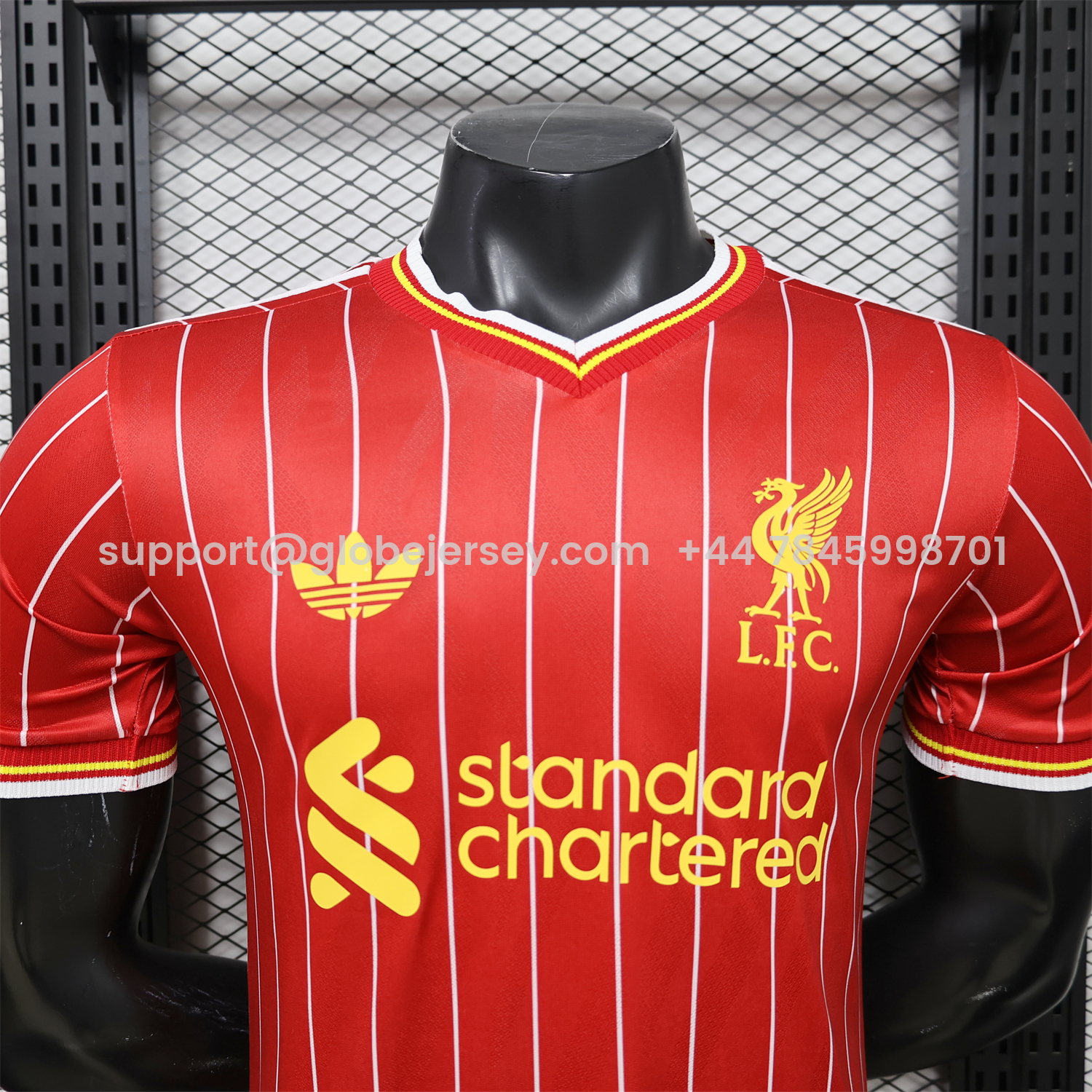 GlobeJersey-Liver.pool 26-27 Terrace Icon Retro Casual Style Red Jersey - Player Version