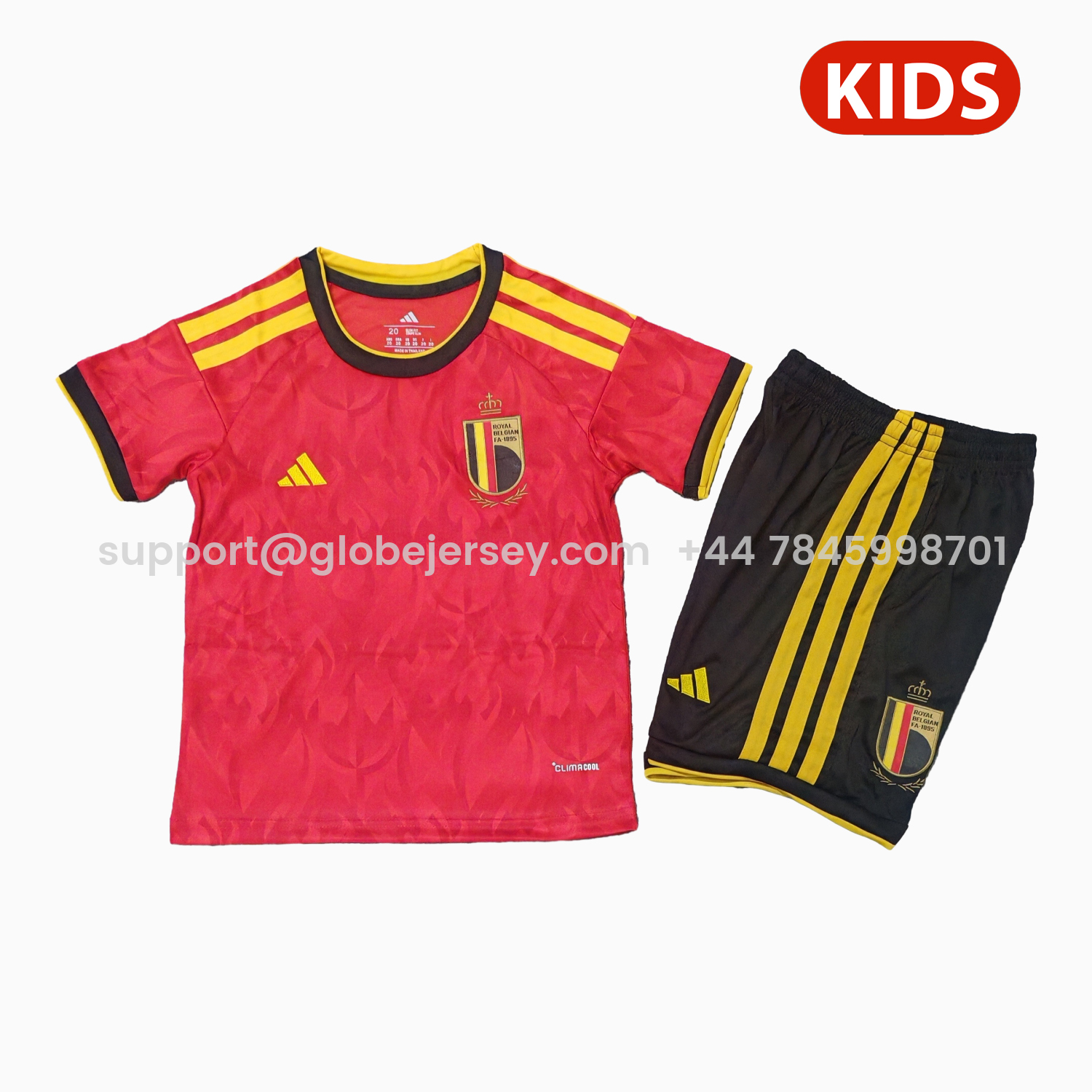 GlobeJersey-Belgium 2026 Home Kids Kit