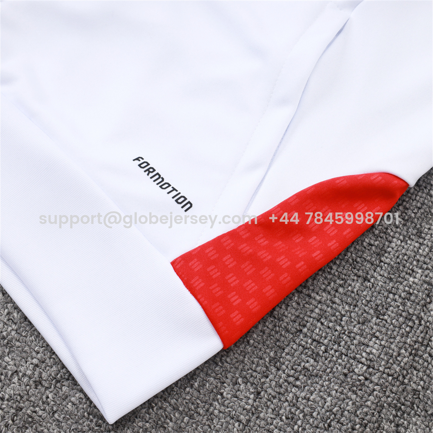 GlobeJersey-Germany 2026 Windbreaker Training Set - White Top and Black Pants