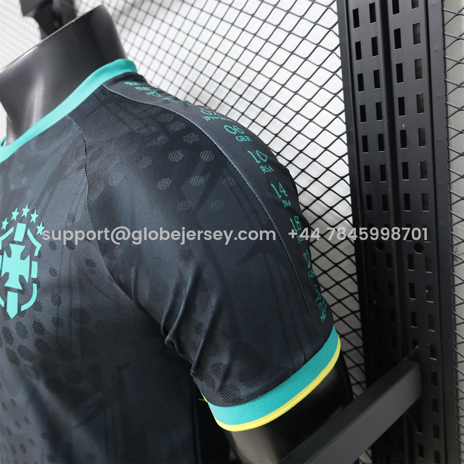 GlobeJersey-Brazil 2026 Black With Mint Green Special Jersey - Player Version