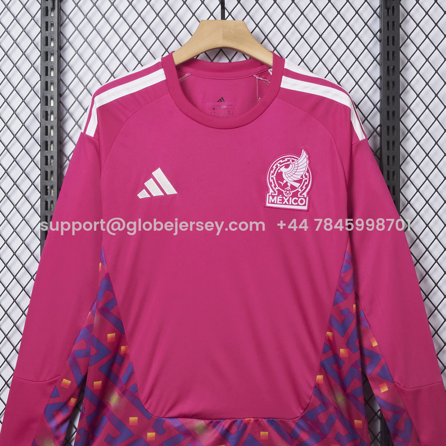 GlobeJersey-Mexico 2026 Pink Goalkeeper Long Sleeves Jersey - Fans Version