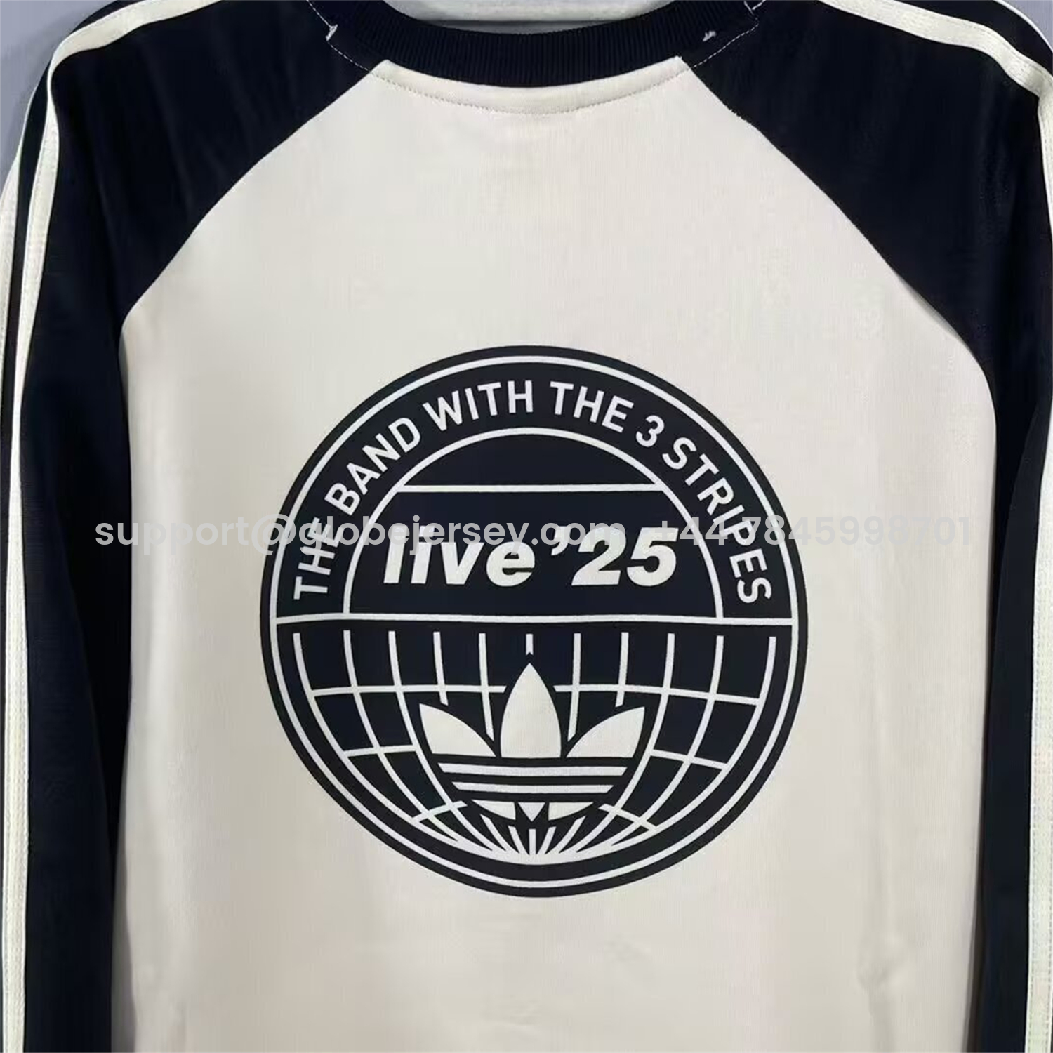 GlobeJersey-Adidas 25-26 Oasis Originals Tour Cream Long Sleeves Jersey - Fans Version