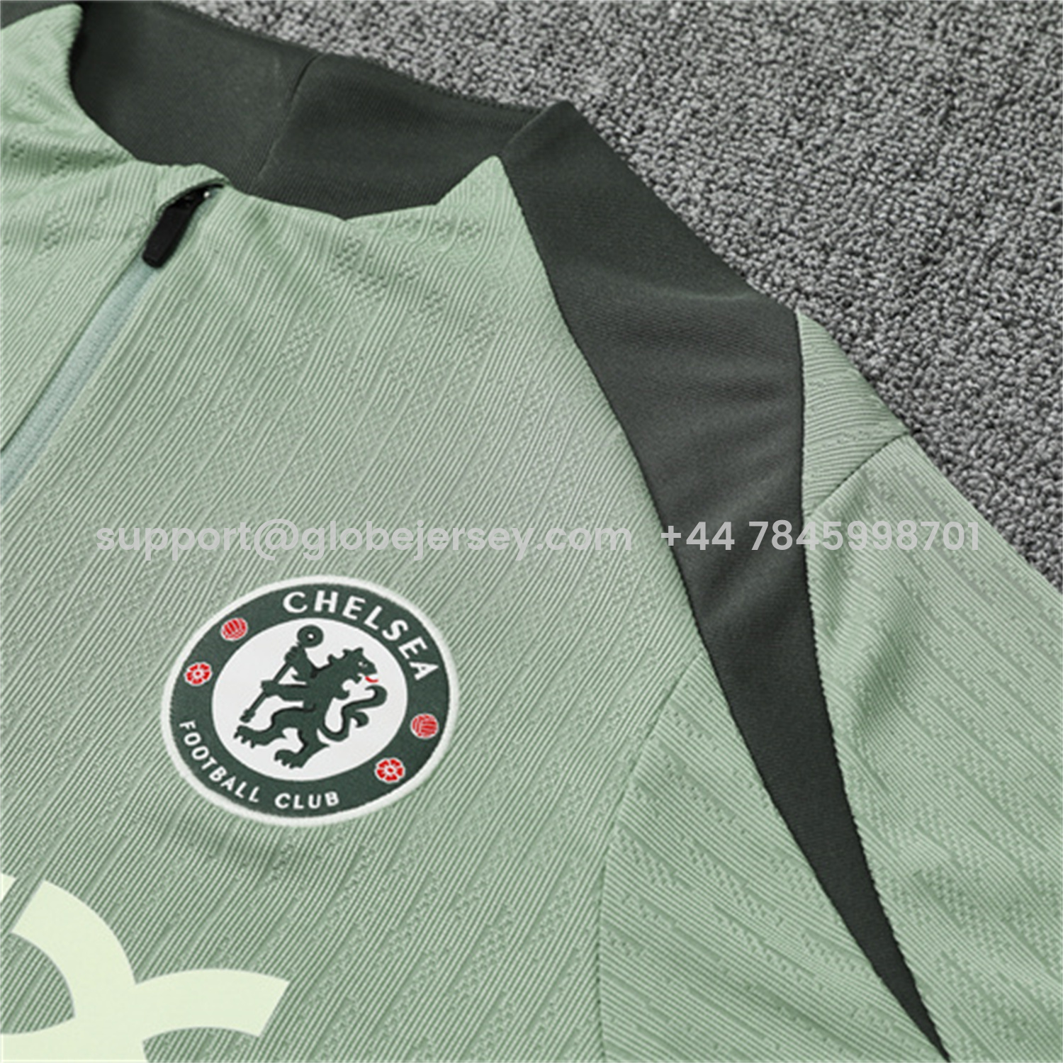 GlobeJersey-C.H.E.L.S.E.A 25-26 Kids Long Sleeve Training Set - Player Version - Light Green Top and Pants
