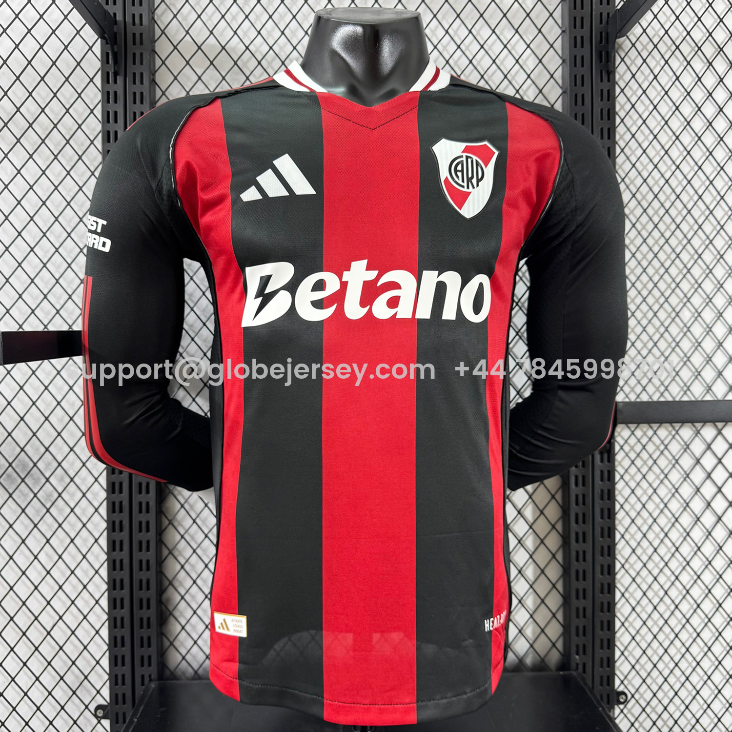 GlobeJersey-River Plate 25-26 Away Long Sleeves Jersey - Player Version