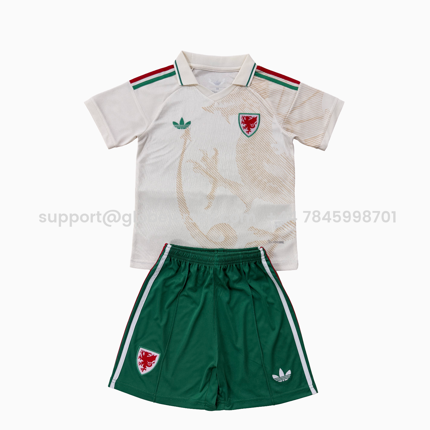 GlobeJersey-Wales 2026 Away Men's Adult Jersey Set - Fans Version