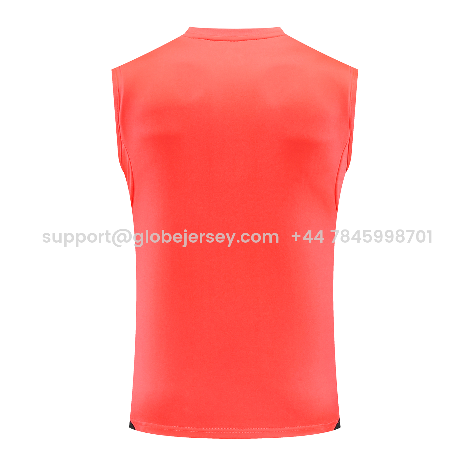 GlobeJersey-Bayern Munich 25-26 Vest Training Set - Coral With Black Accents Top & Black With Coral Accents Pants