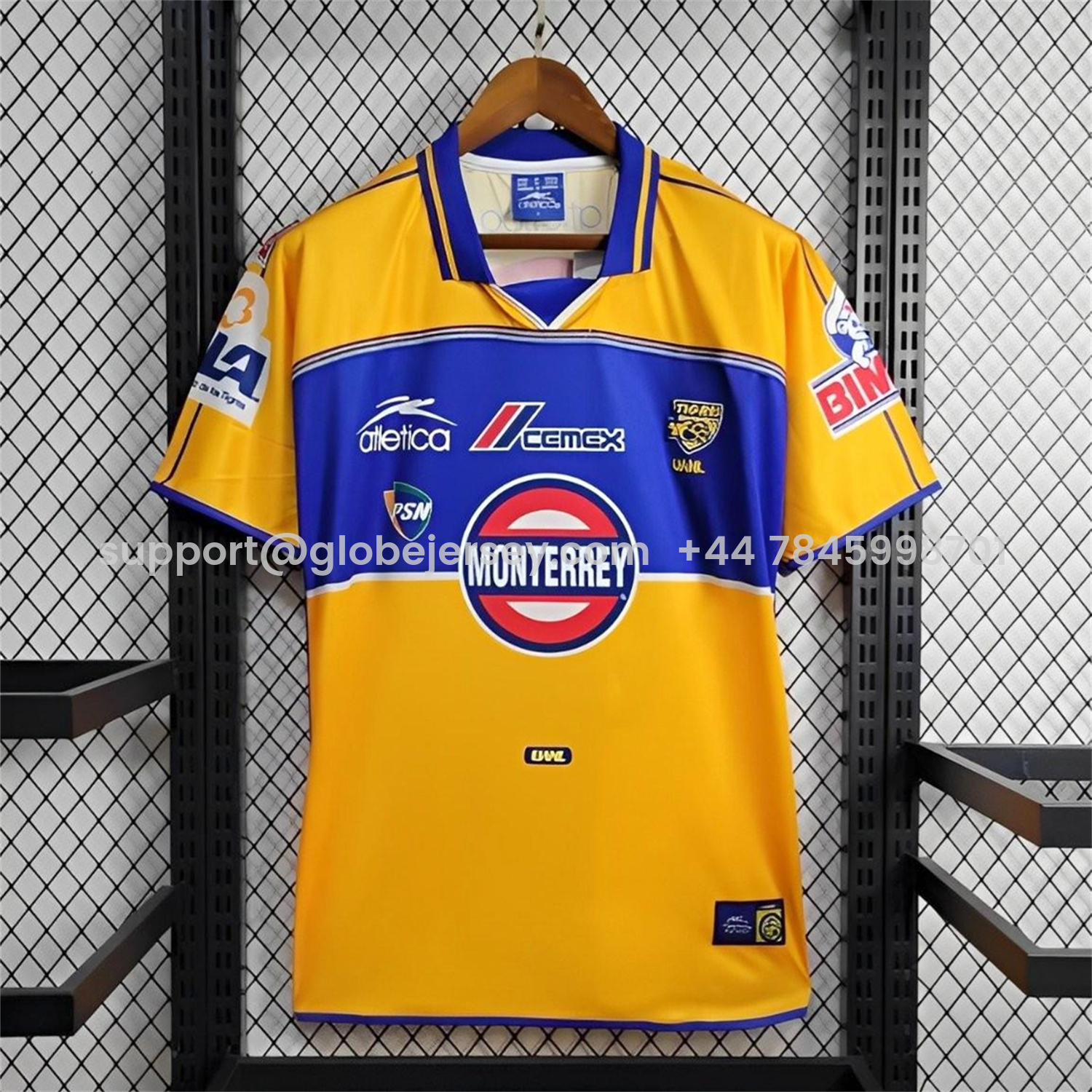 GlobeJersey-Retro Tigres UANL 2000-01 Home Jersey