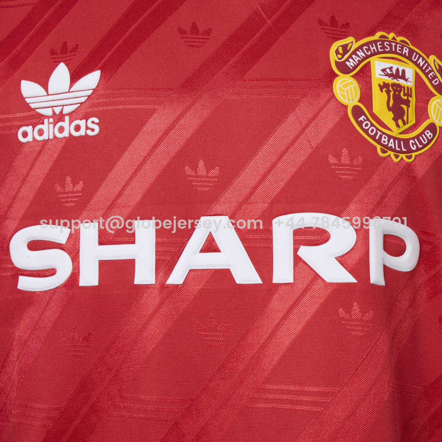 GlobeJersey-Retro Manchester United 1986-88 Home Remake Jersey - Player Version