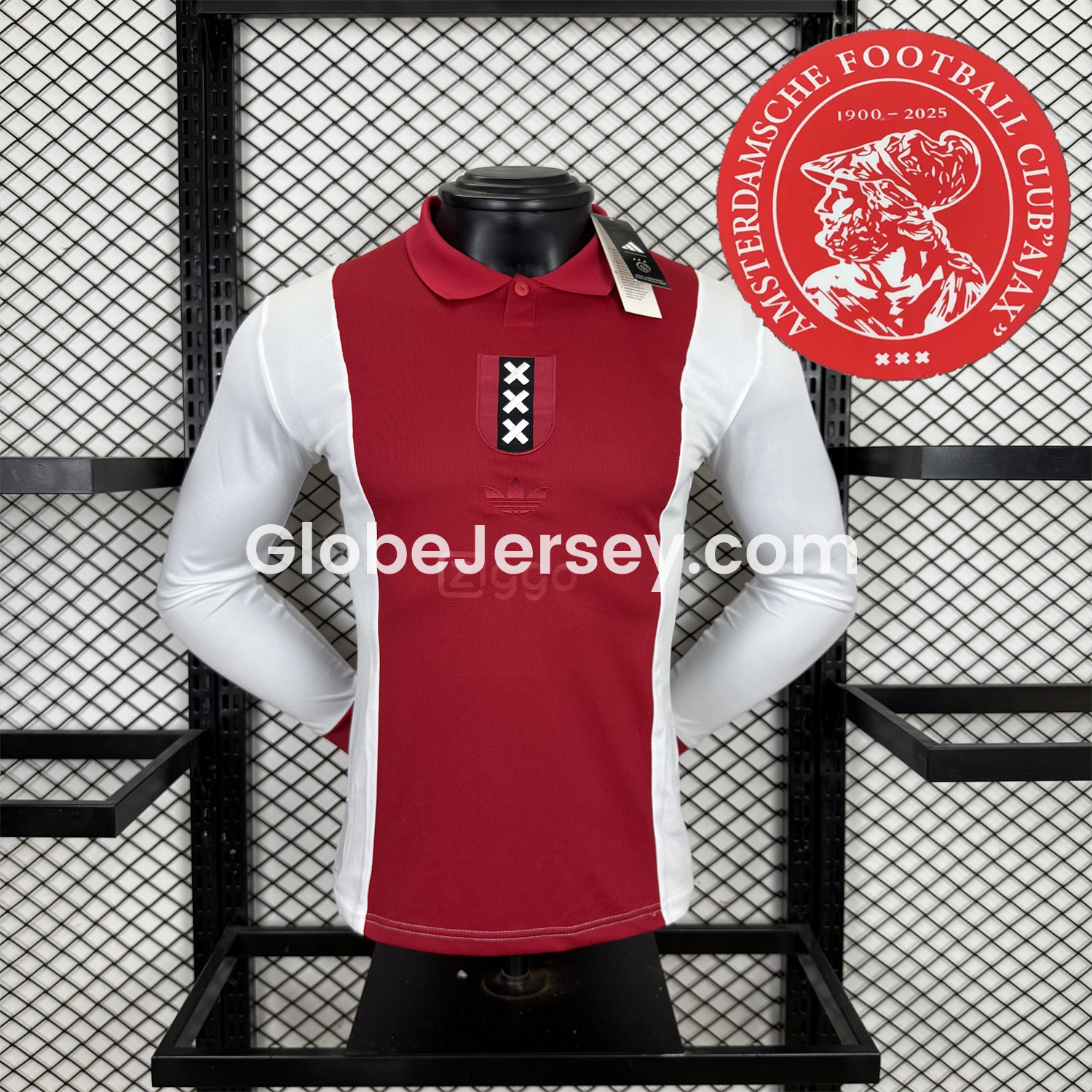 GlobeJersey-Ajax 2025 125-Year Anniversary Long Sleeves Jersey - Player Version