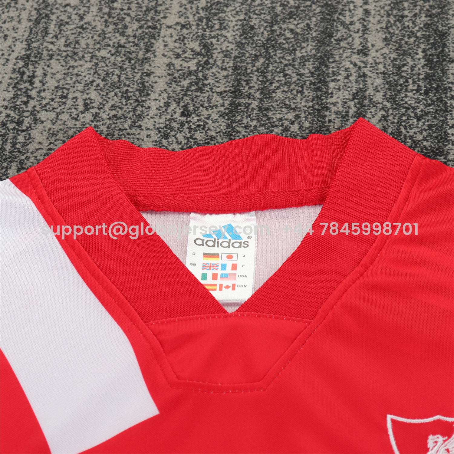 GlobeJersey-Retro Liver.pool 1991-92 Home Kids Kit