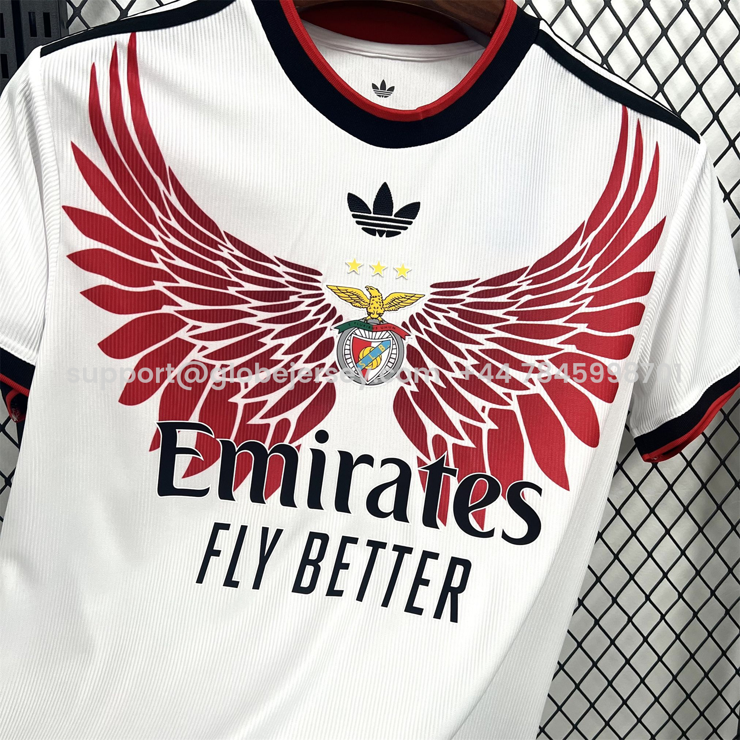 GlobeJersey-Benfica 25-26 Red Wings White Special Jersey - Fans Version