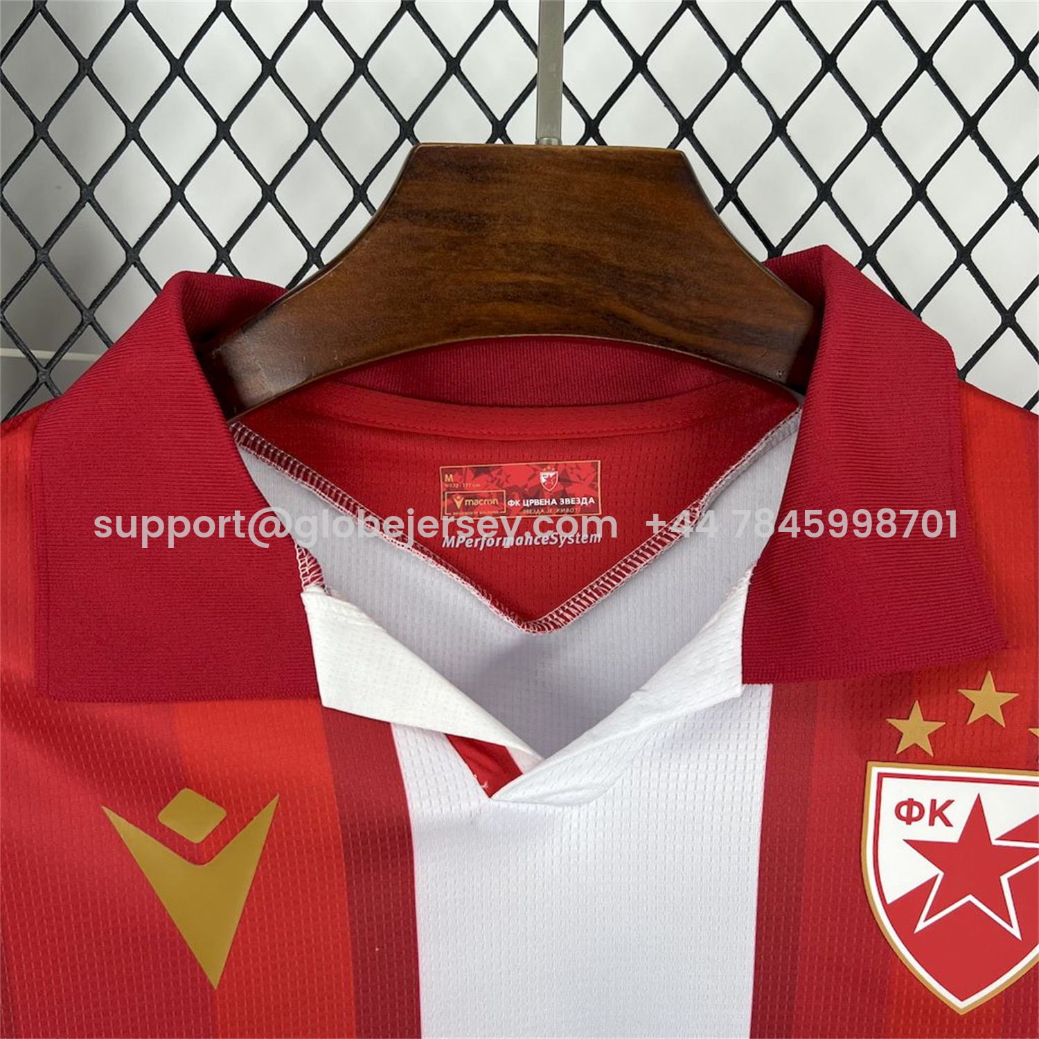 GlobeJersey-Red Star Belgrade 25-26 Home Jersey - Fans Version