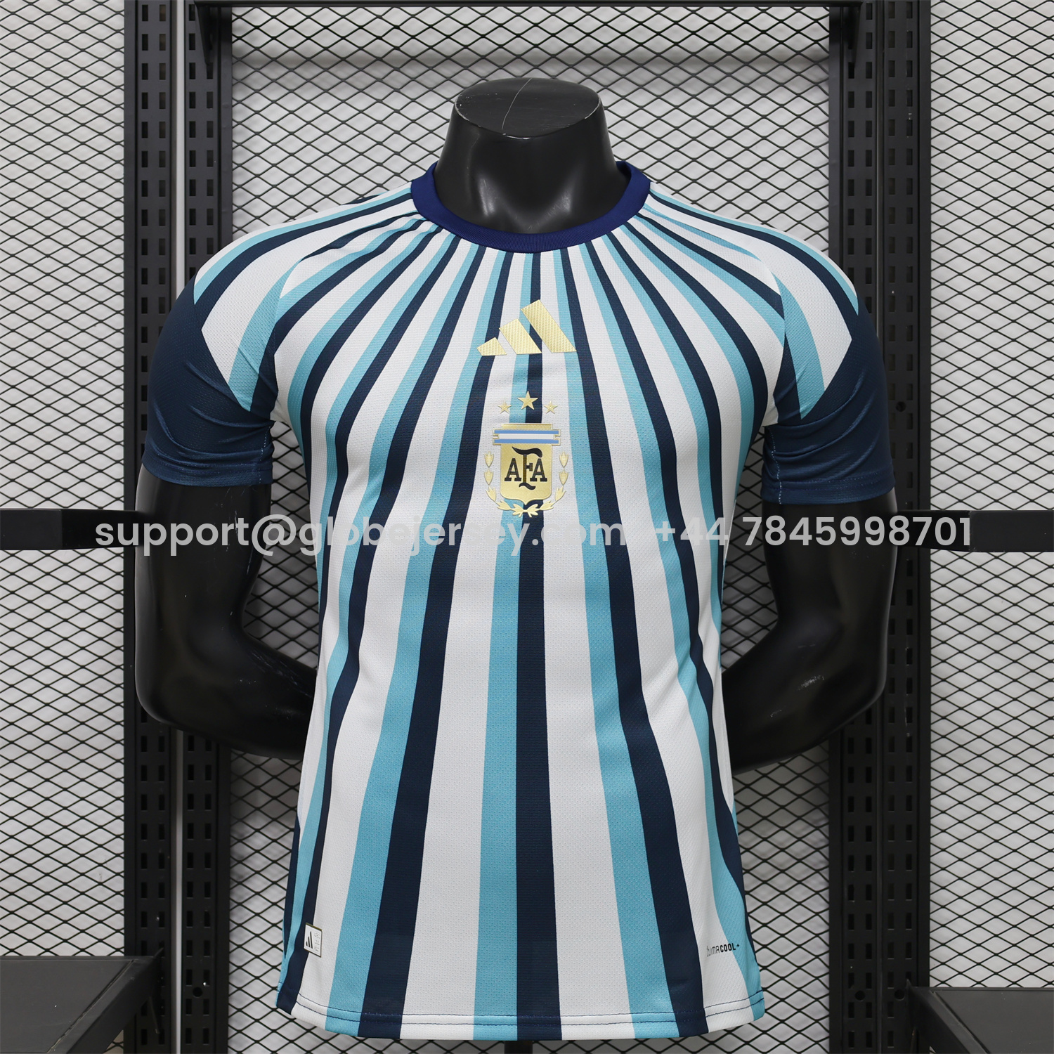 GlobeJersey-Argentina 2026 Blue Rays Pre-Match Training Kit - Player Version