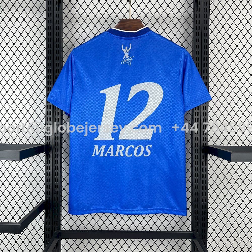GlobeJersey-Retro Palmeiras 1999-00 Marcos 12 Goalkeeper Blue Jersey