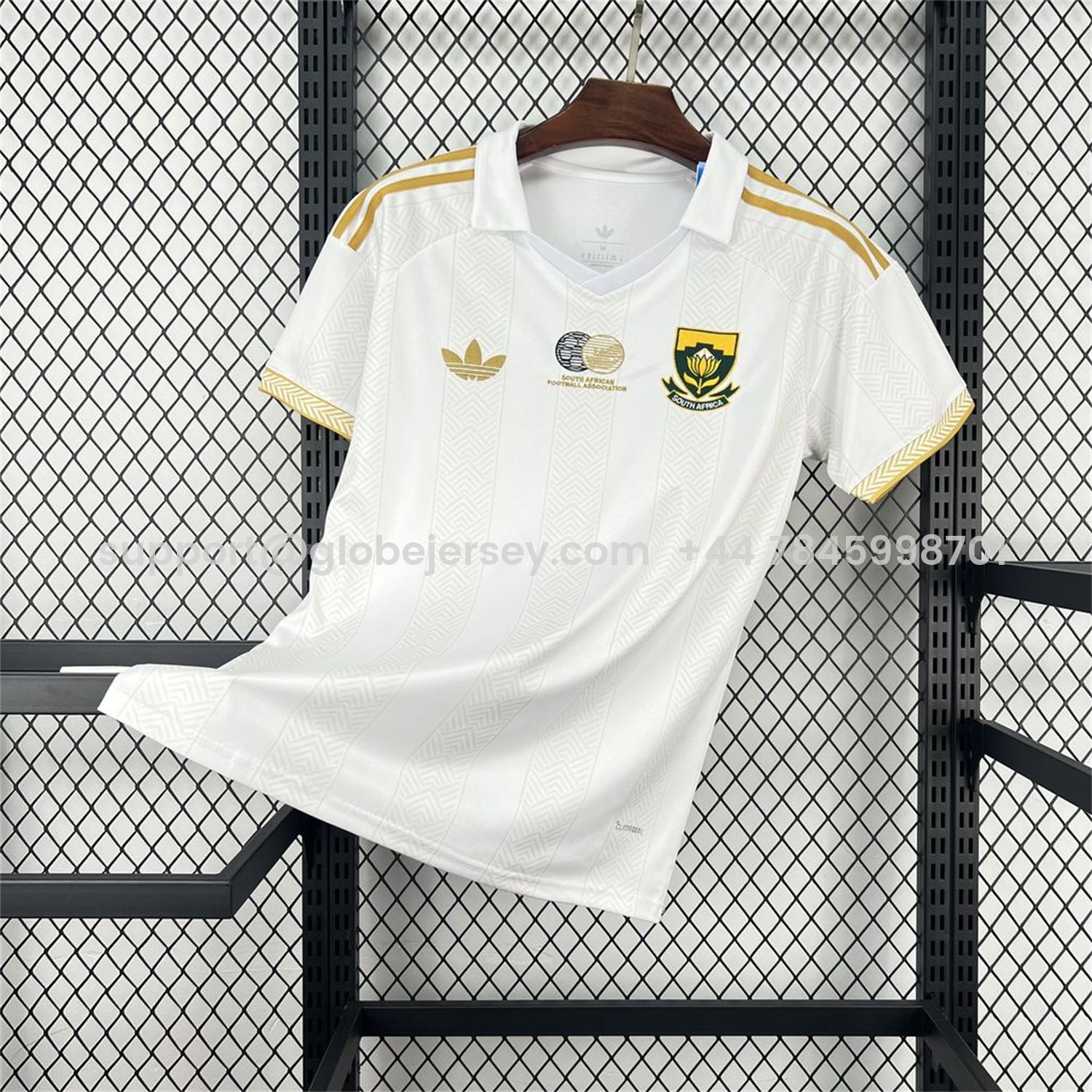 GlobeJersey-South Africa 2026 White Retro Style Jersey - Fans Version